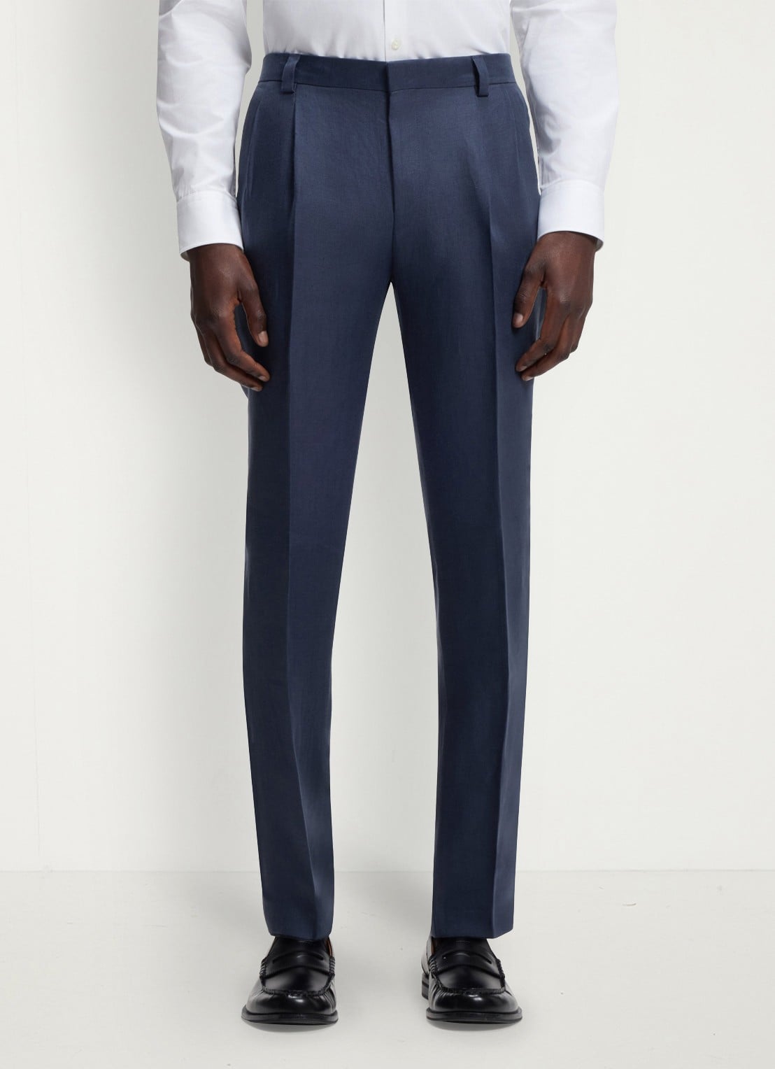 HUGO Slim fit 2-delig pak van linnen - detail 5 blauw