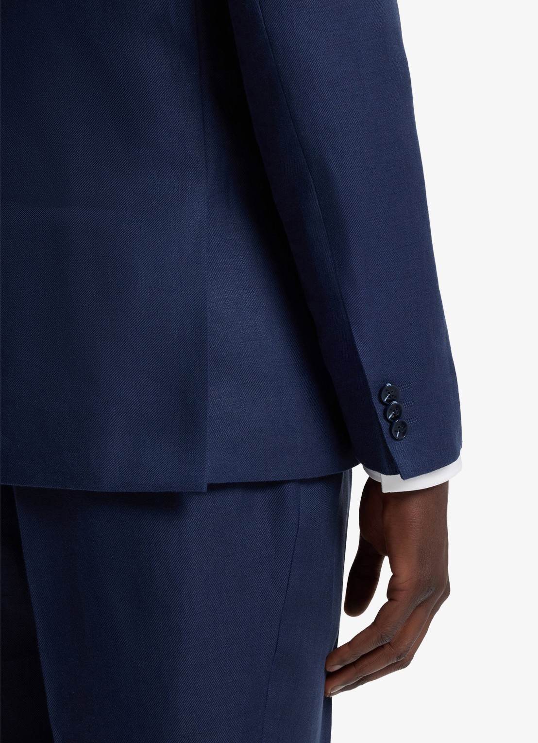 HUGO Slim fit 2-delig pak van linnen - detail 7 blauw
