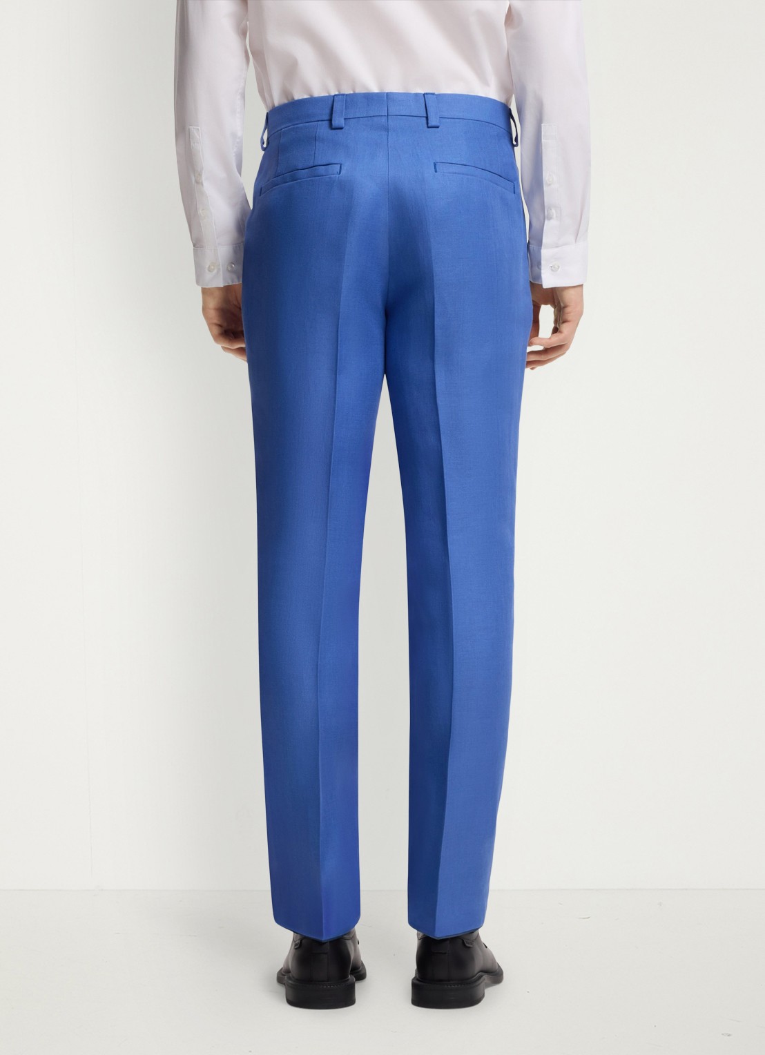 HUGO Slim fit 2-delig pak van linnen - detail 5 staalblauw