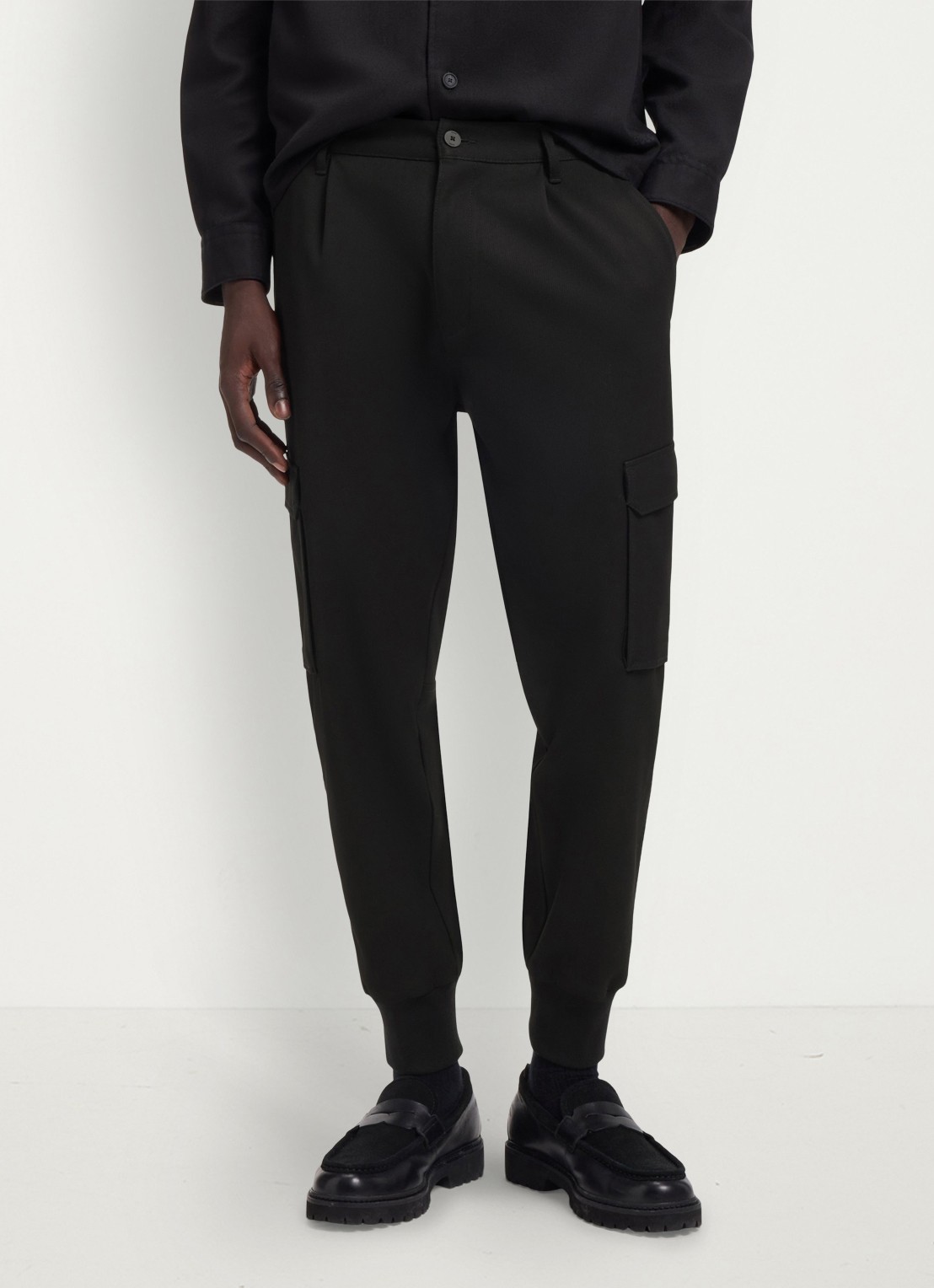 HUGO Slim-fit broek met cargozakken - detail 2 zwart