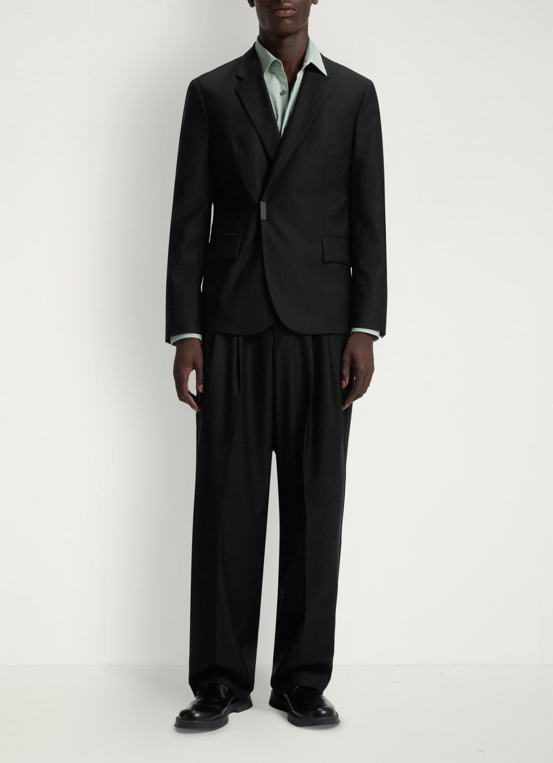 HUGO Slim fit colbert met steekzakken - voorkant 2 zwart