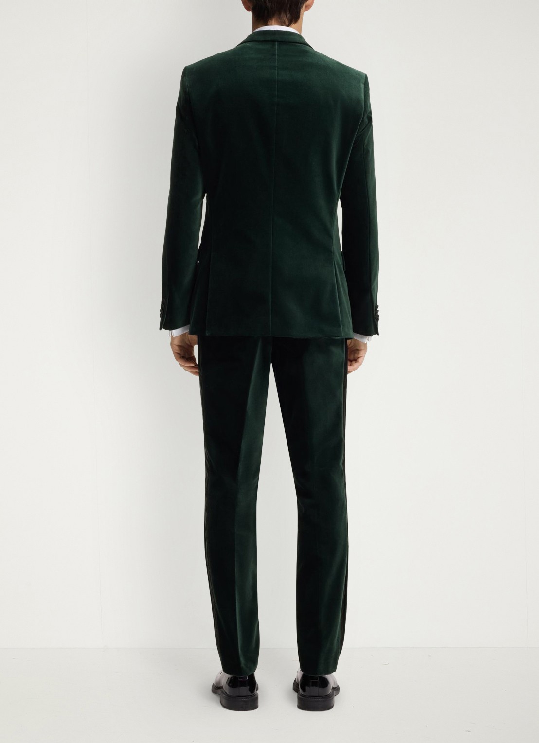 HUGO Slim fit colbert van katoen - achterkant 6 groen