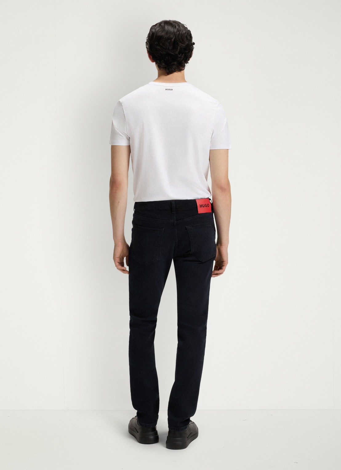 HUGO Slim fit jeans met donkere wassing - detail 5 indigo