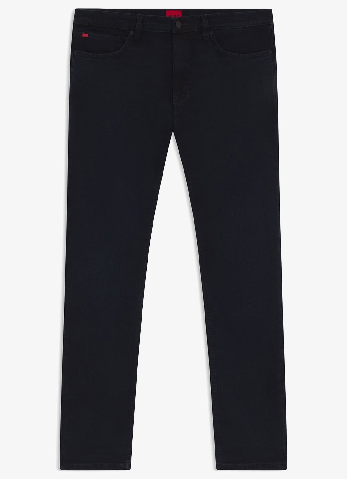 HUGO Slim fit jeans met donkere wassing - voorkant 2 indigo