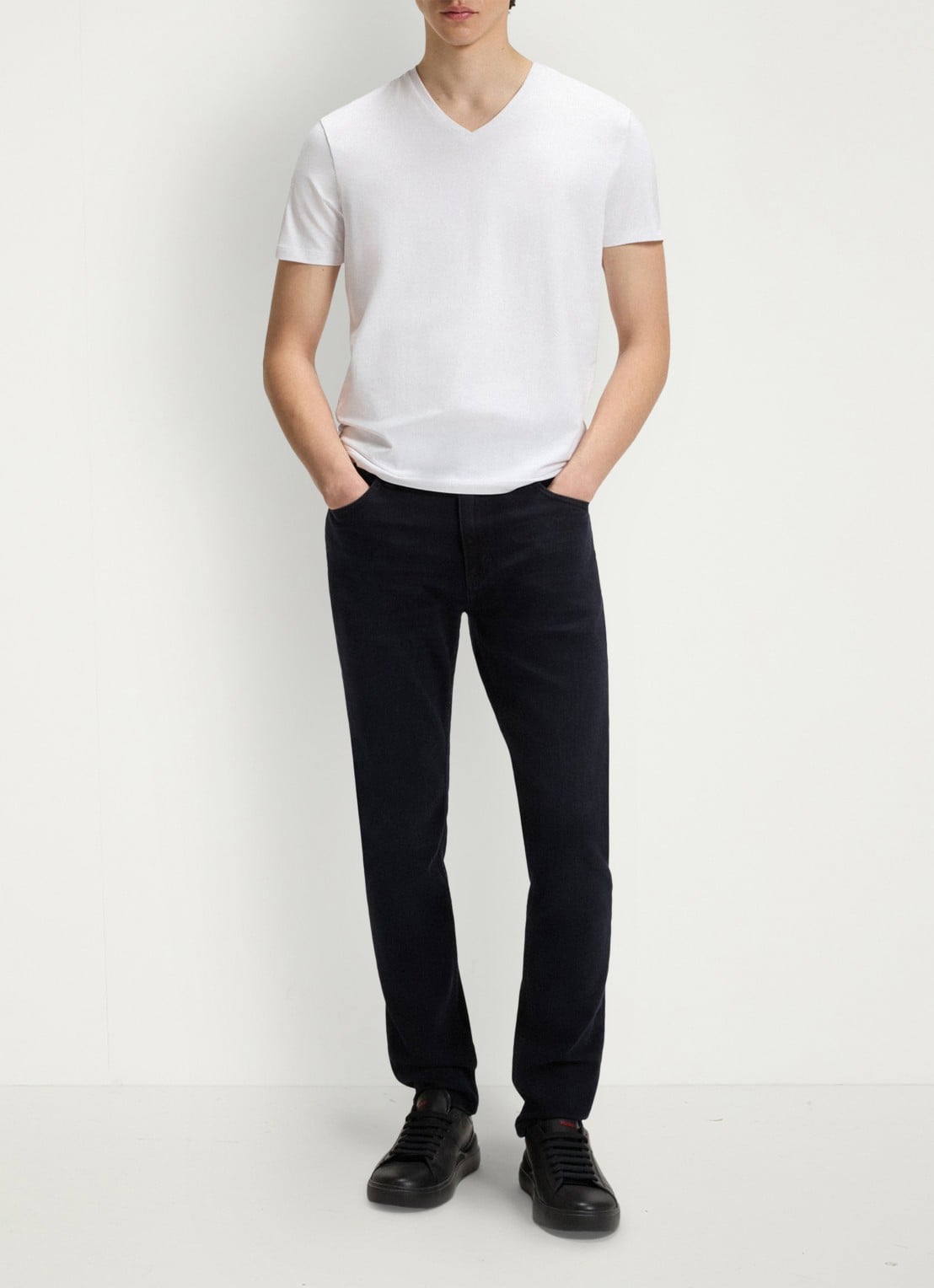 HUGO Slim fit jeans met donkere wassing - voorkant 3 indigo
