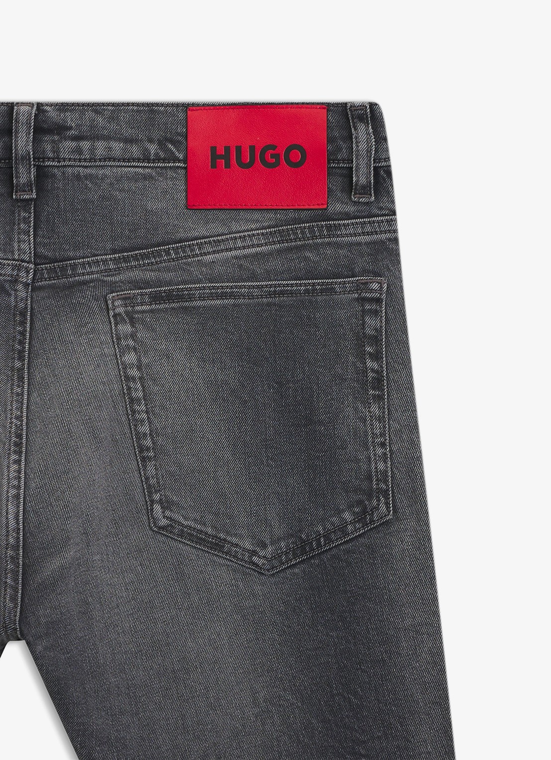 HUGO Slim fit jeans met gekleurde wassing - detail 6 grijs