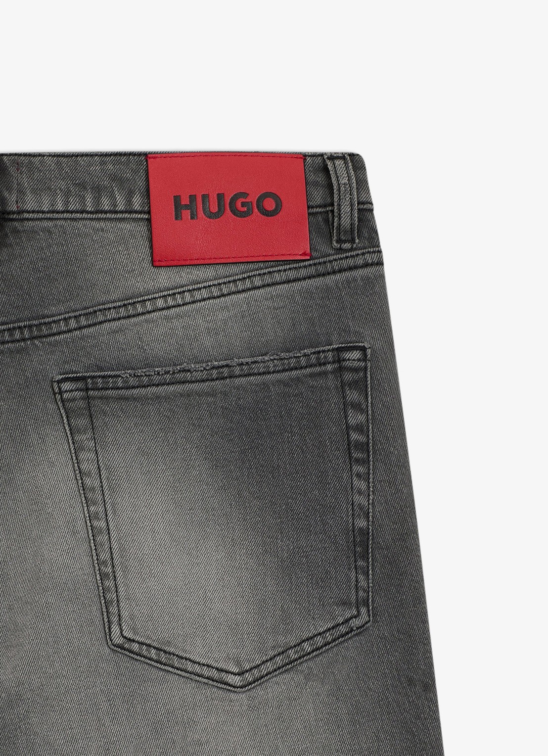 HUGO Slim fit jeans met gekleurde wassing - detail 5 grijs