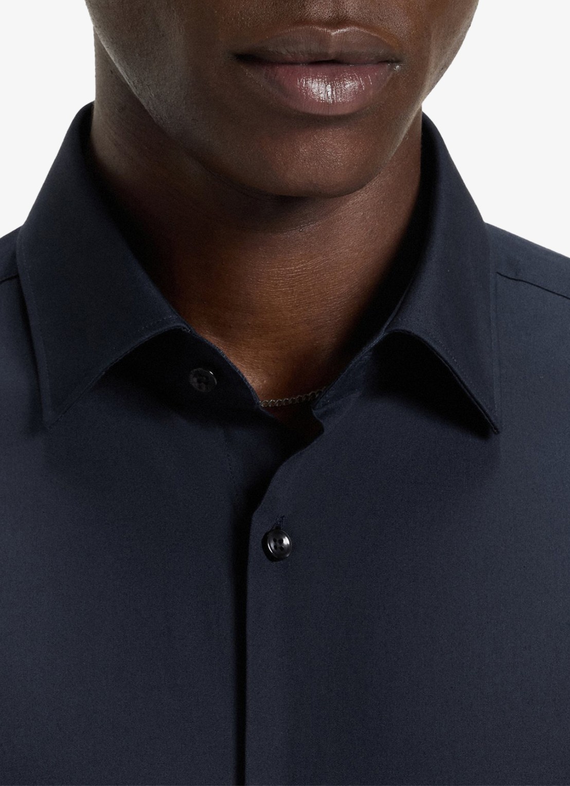 HUGO Slim-fit overhemd in een popeline van gemakkelijk te strijken katoen - detail 5 navy-413 / blauw