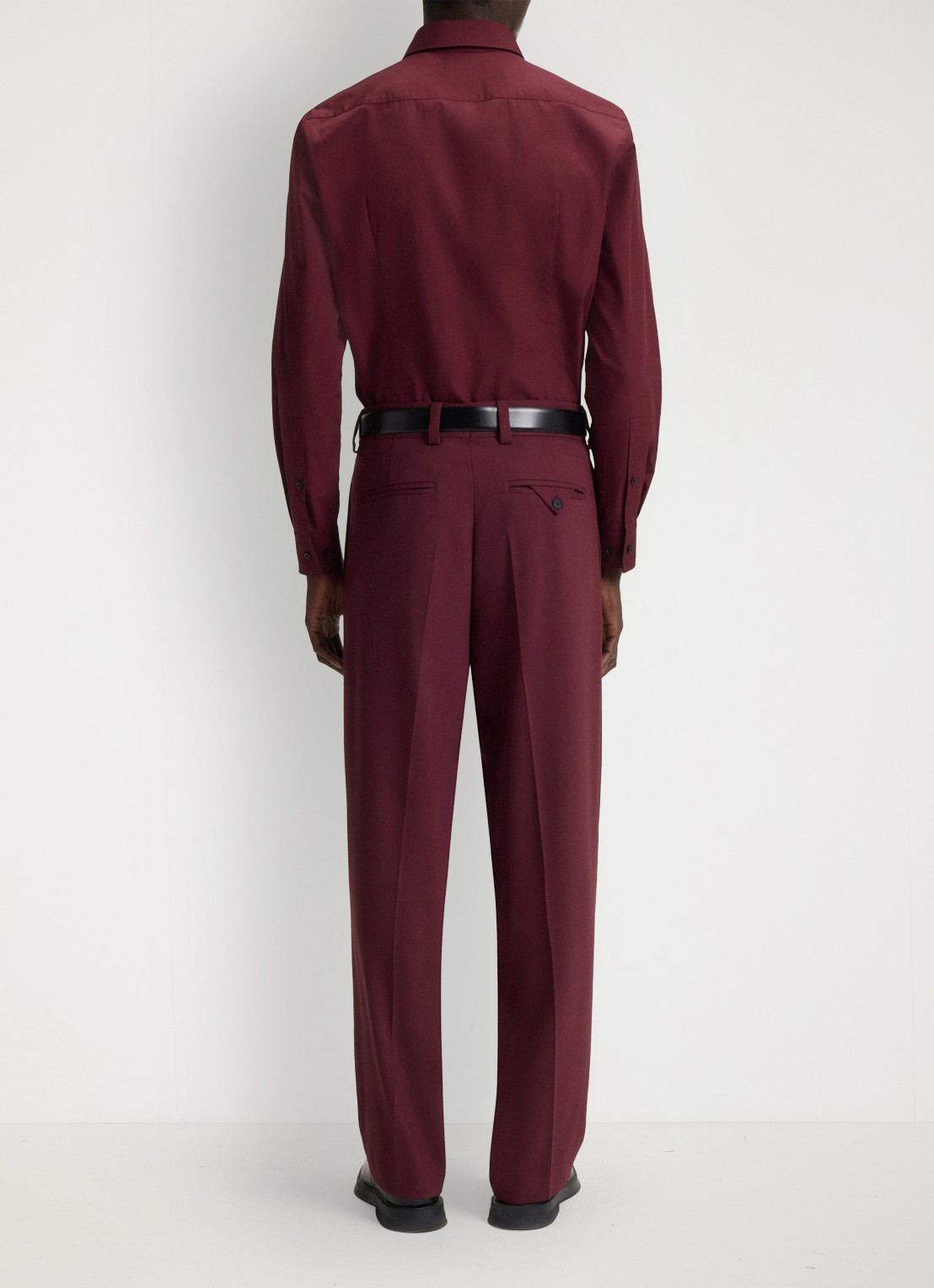 HUGO Slim-fit overhemd in een popeline van gemakkelijk te strijken katoen - achterkant dark red-602 / rood