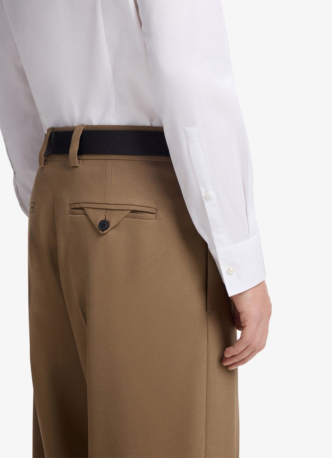 HUGO Slim-fit overhemd van katoen met gespreide kraag - detail 5 wit