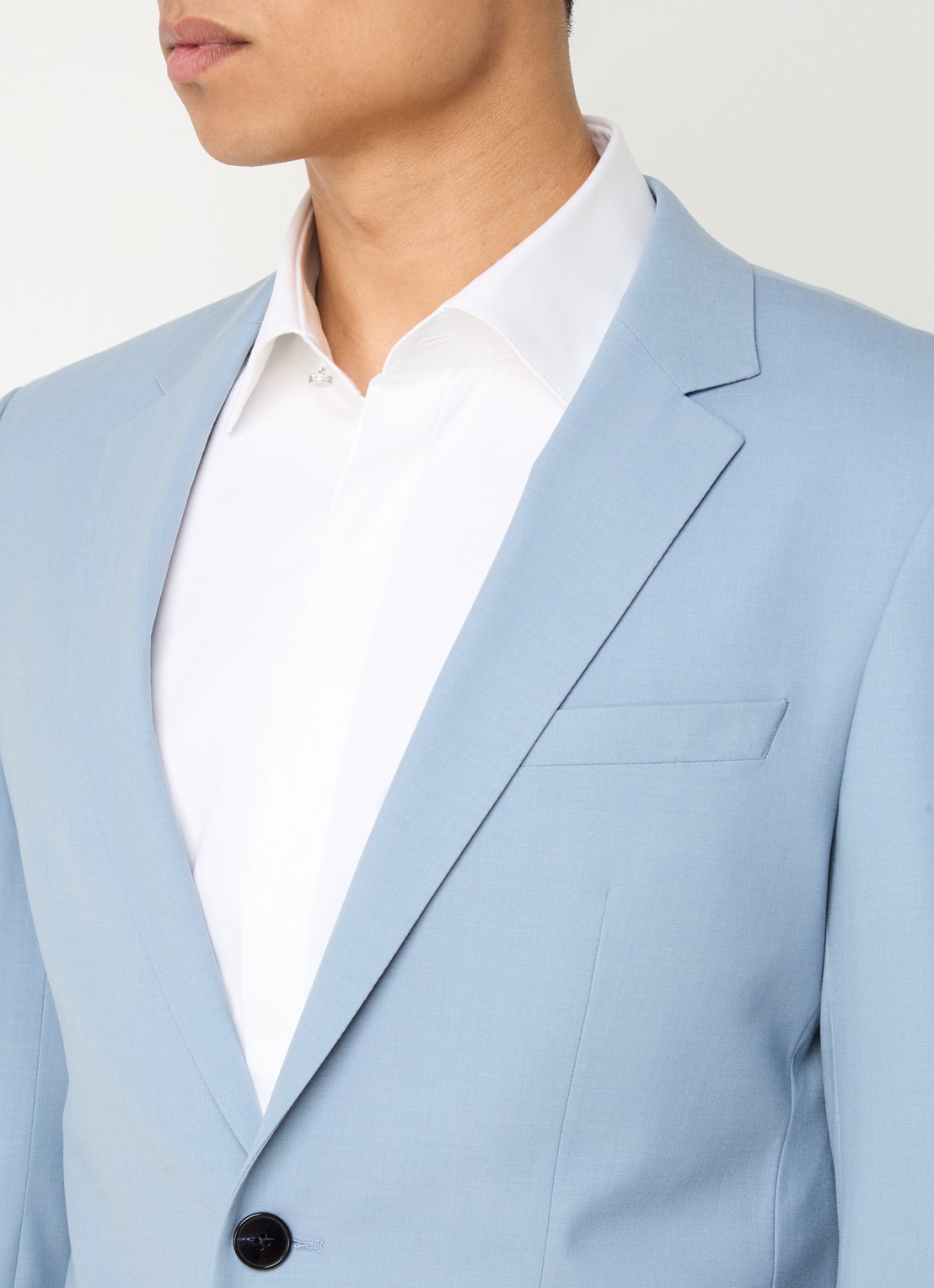 HUGO Slim-fit pak van een wolmix met hoogwaardige stretch - detail 7 blauwgrijs