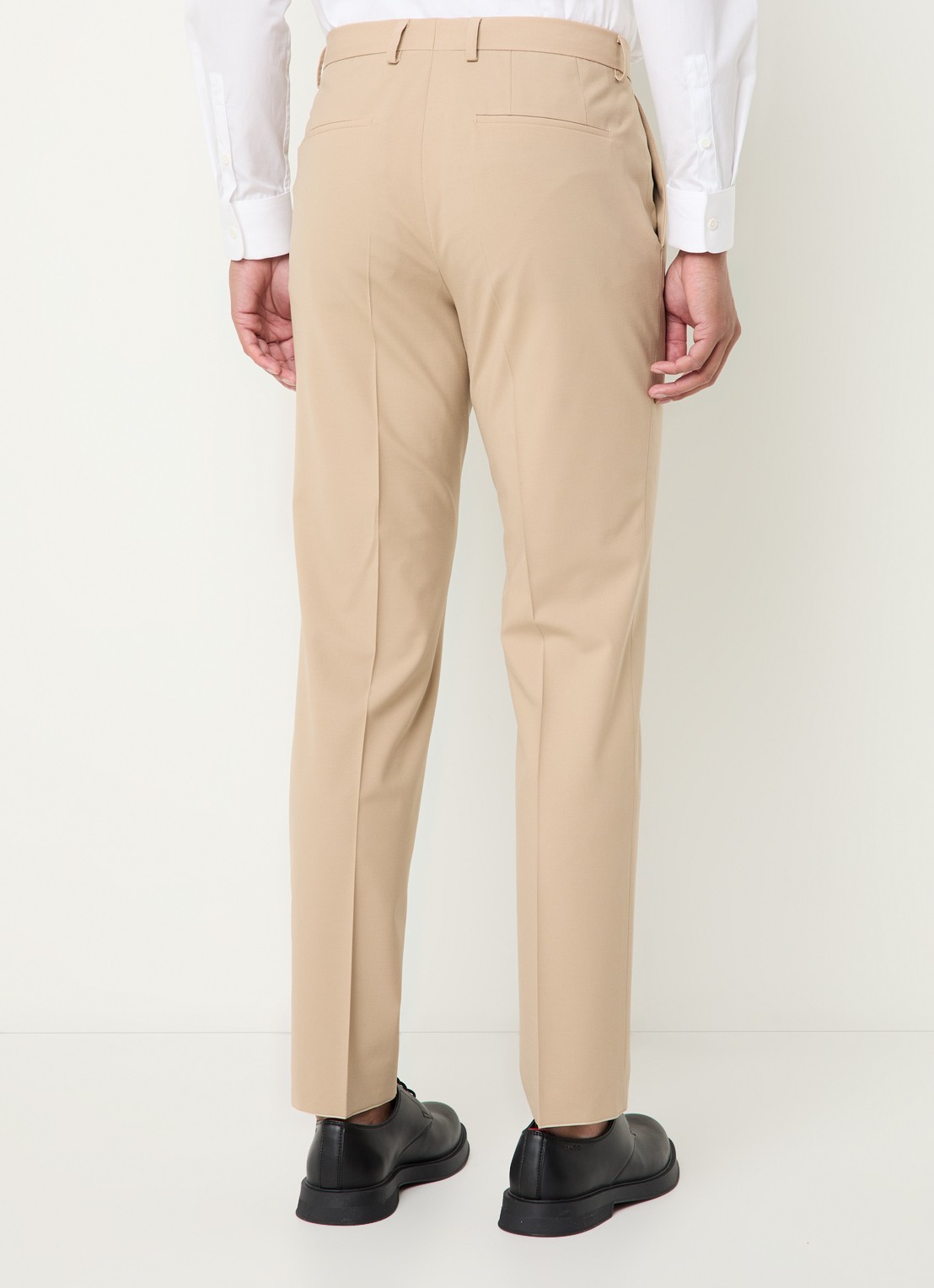HUGO Slim-fit pak van een wolmix met hoogwaardige stretch - achterkant 2 beige