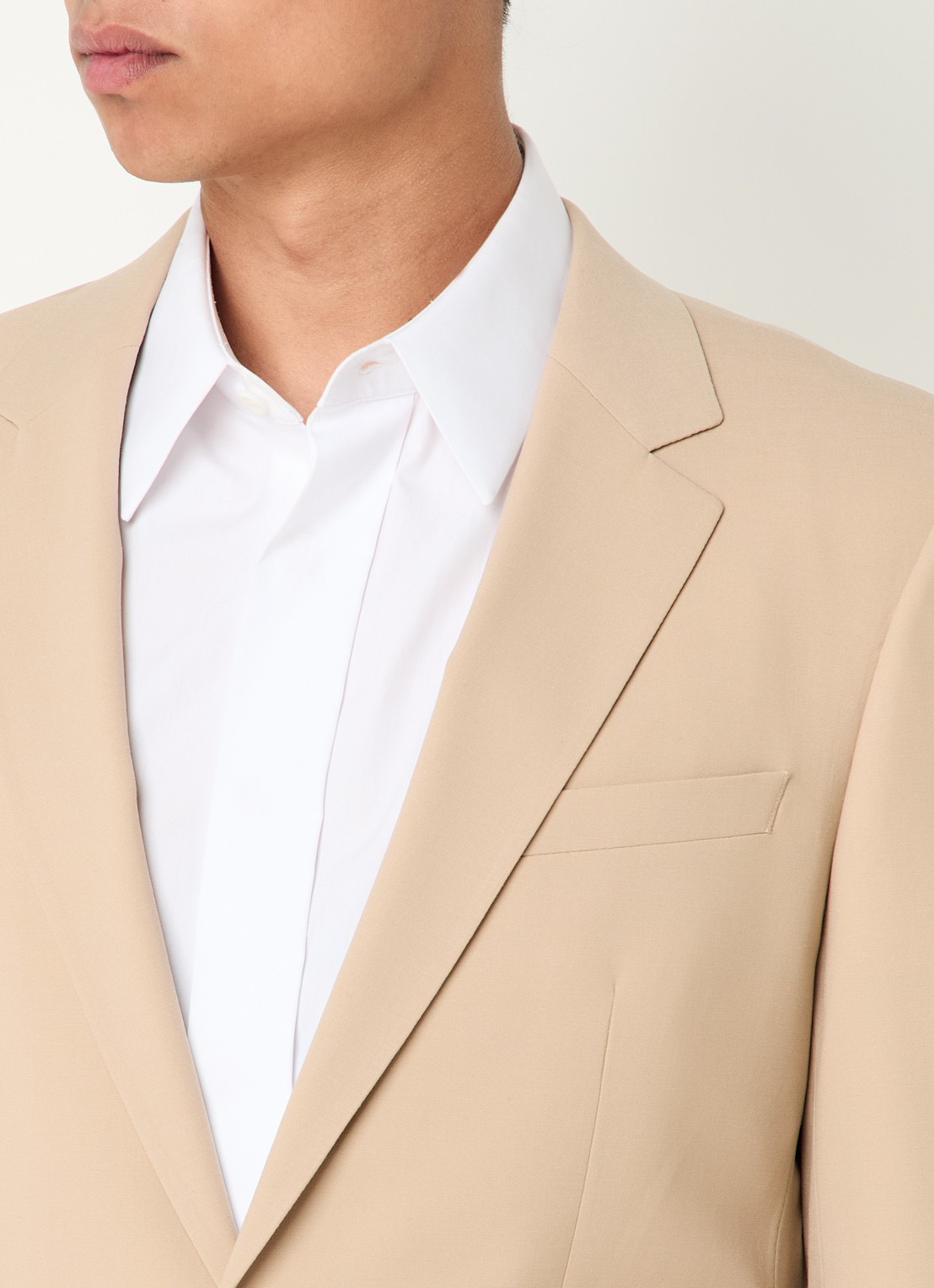 HUGO Slim-fit pak van een wolmix met hoogwaardige stretch - detail 9 beige