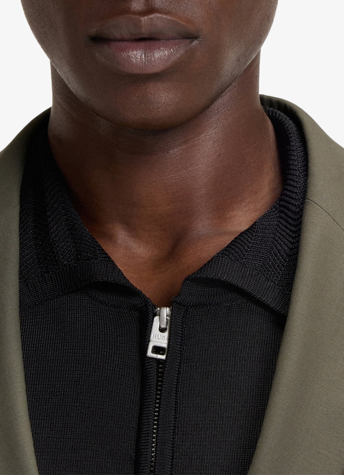 HUGO Slim-fit pak van een wolmix met hoogwaardige stretch - detail 3 donkergroen