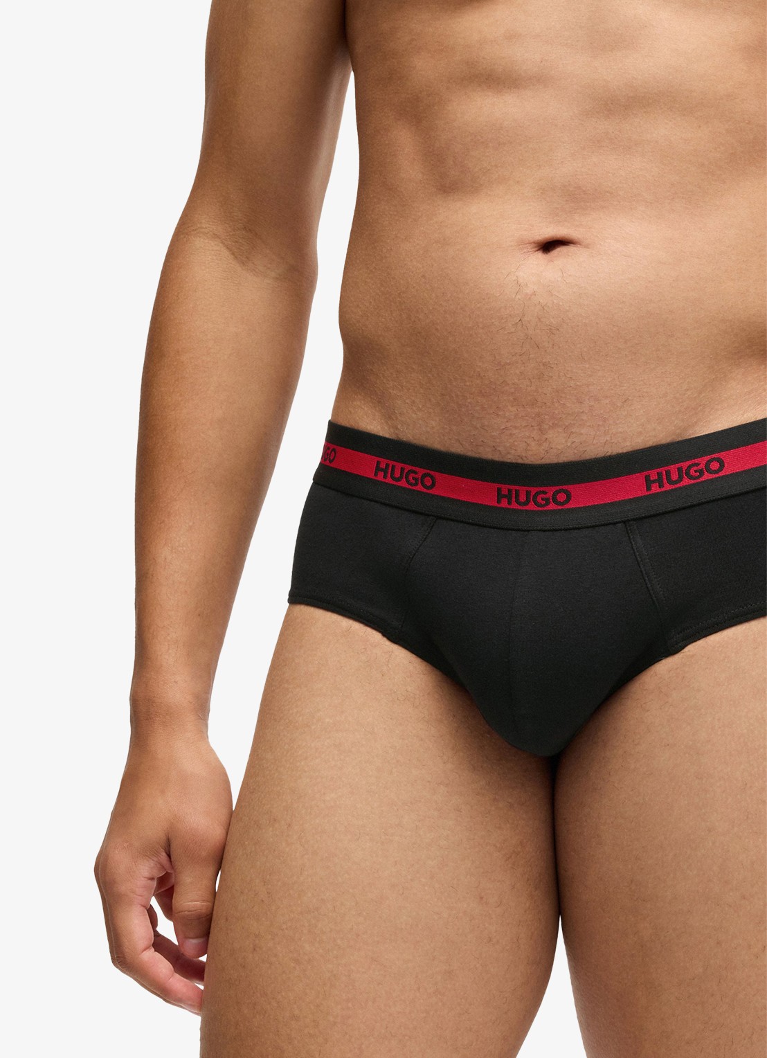 HUGO Slip met logoband in 3-pack - detail 4 zwart