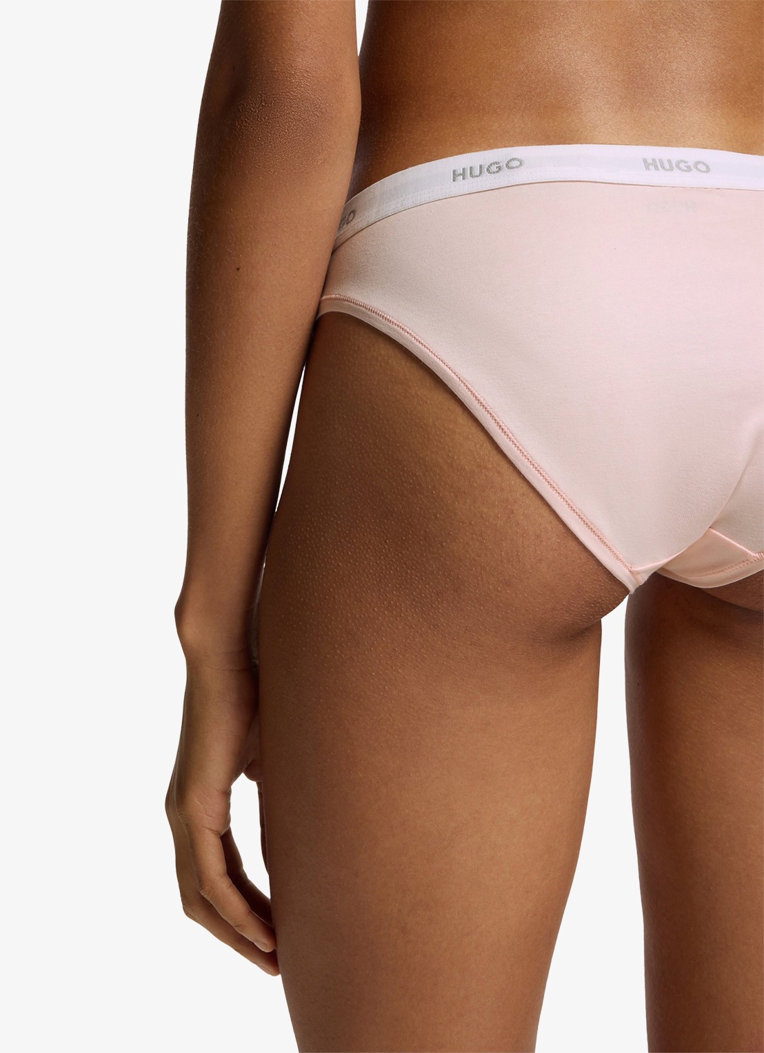 HUGO Slip met logoband - detail 3 lichtroze