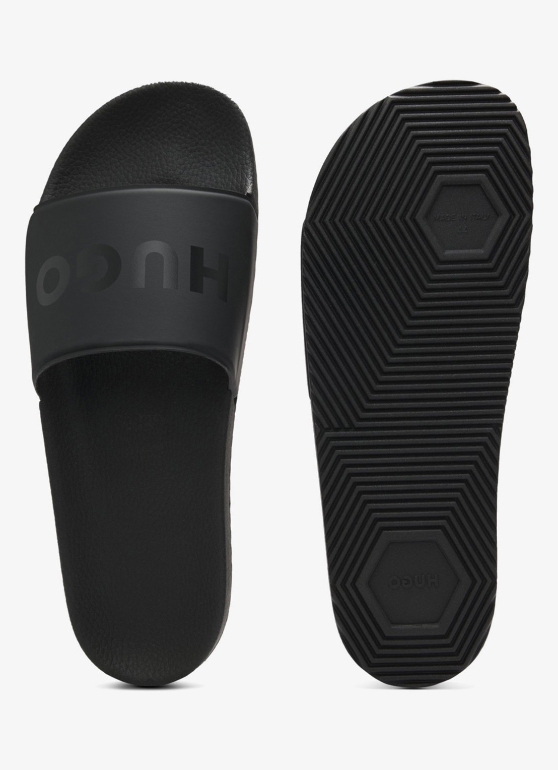 HUGO Slipper met logo - detail 4 zwart
