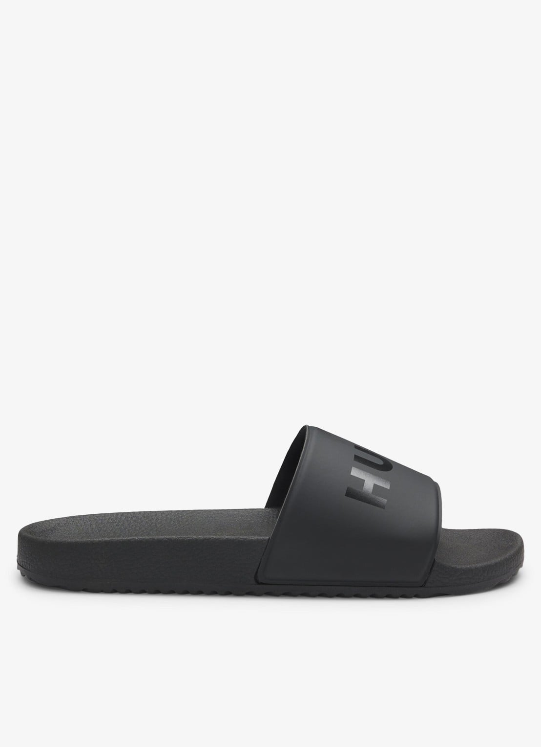 HUGO Slipper met logo - voorkant zwart