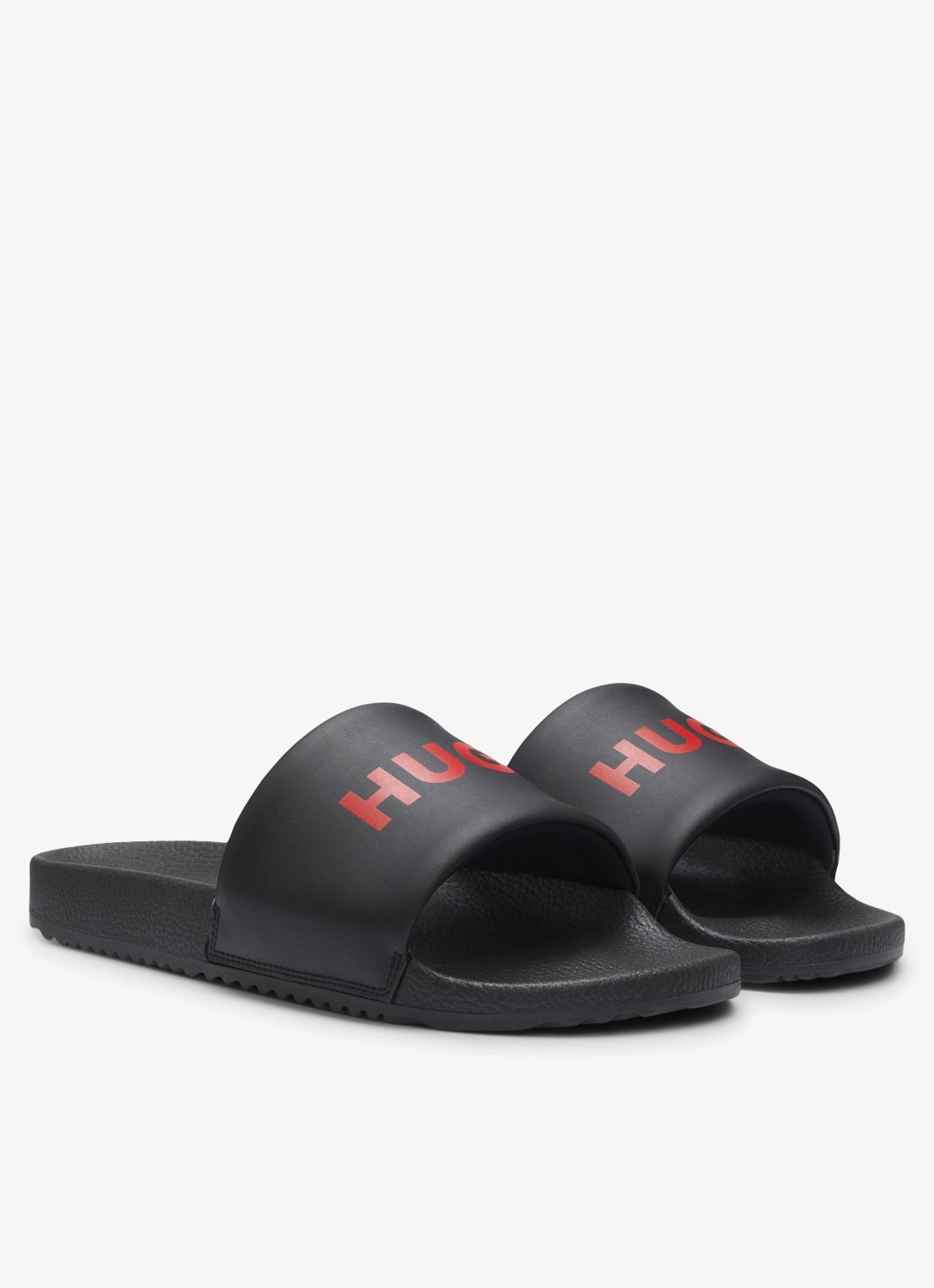 HUGO Slipper met logo - detail 5 zwart