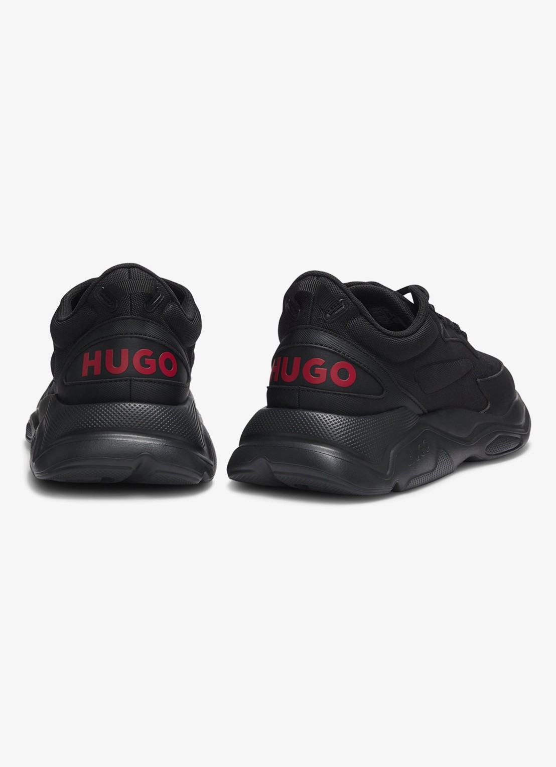 HUGO Sneaker met logo - achterkant 4 zwart