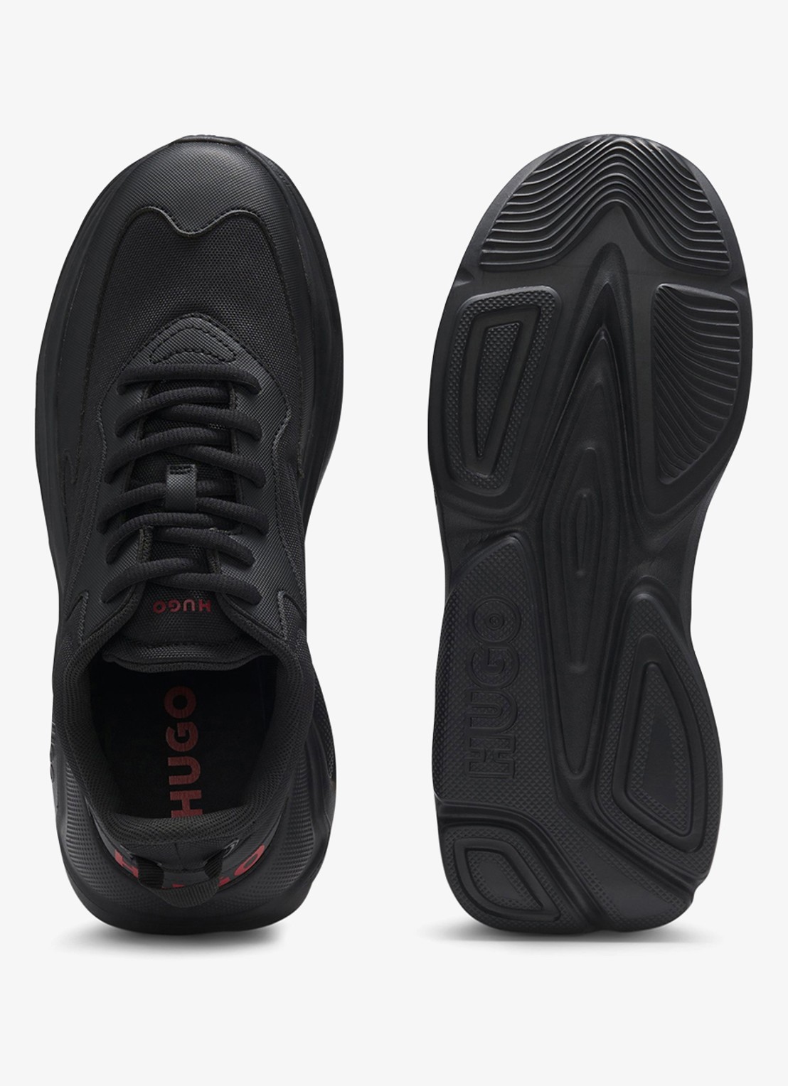 HUGO Sneaker met logo - detail 3 zwart