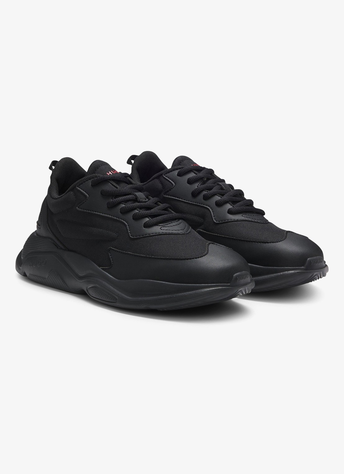 HUGO Sneaker met logo - voorkant zwart