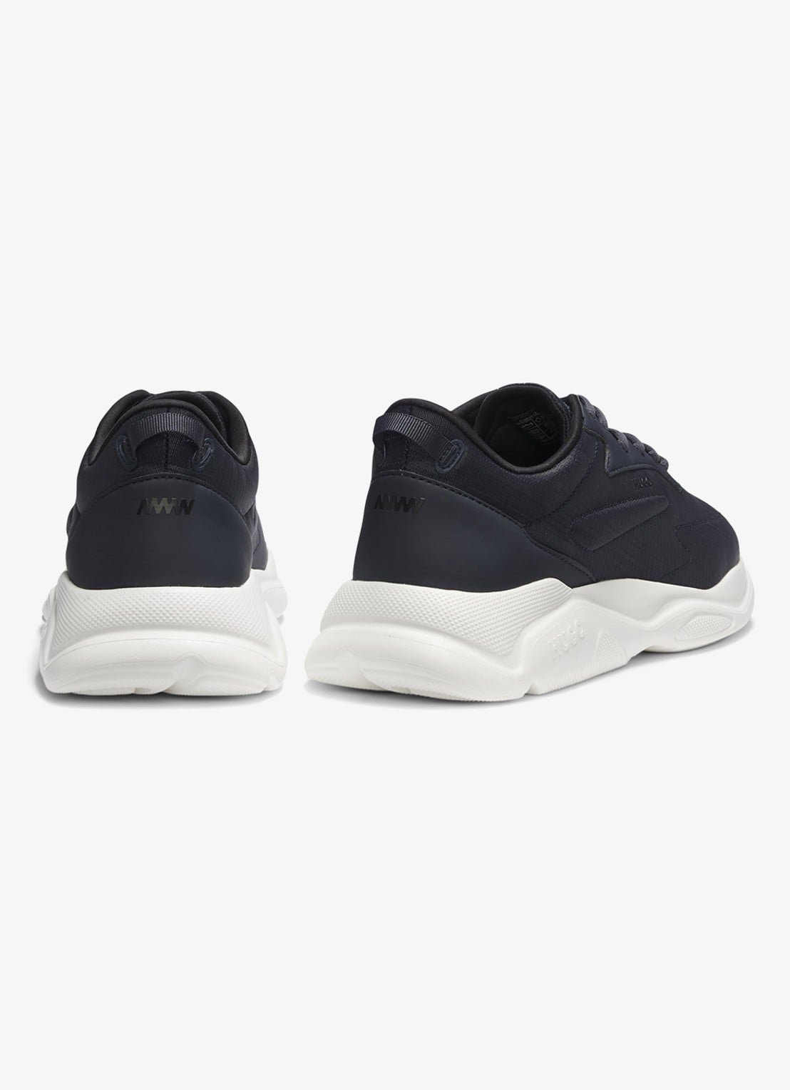 HUGO Sneaker met logo - detail 3 donkerblauw