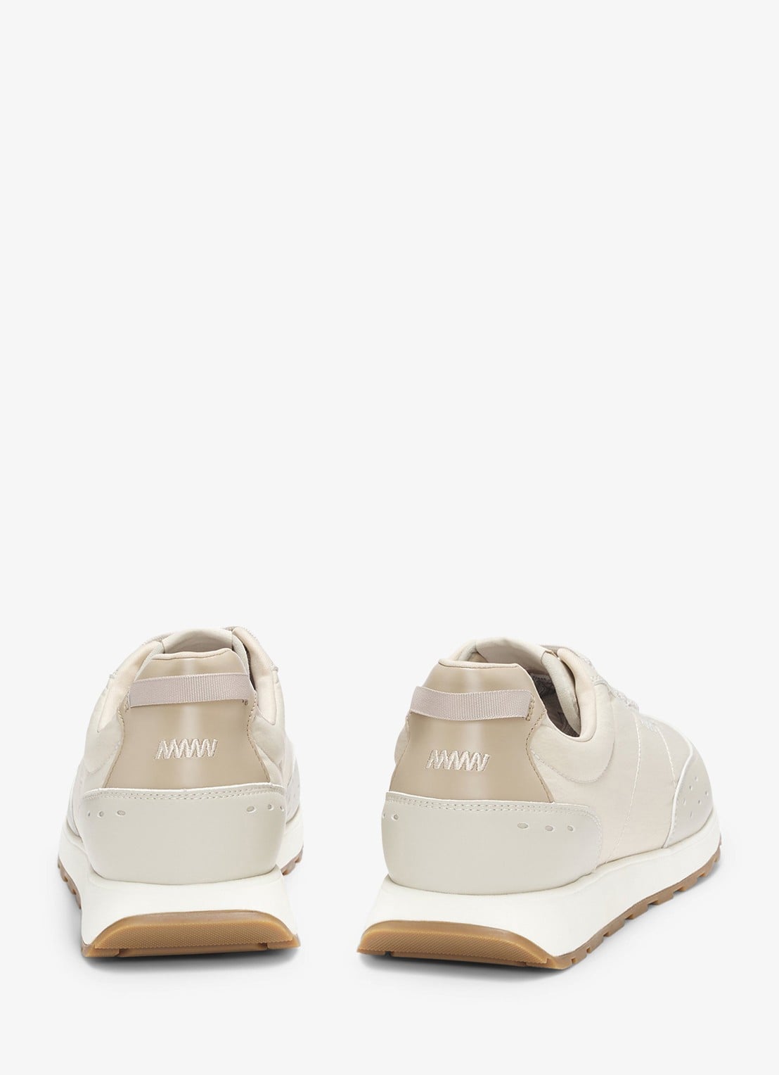 HUGO Sneaker met logo  - detail beige