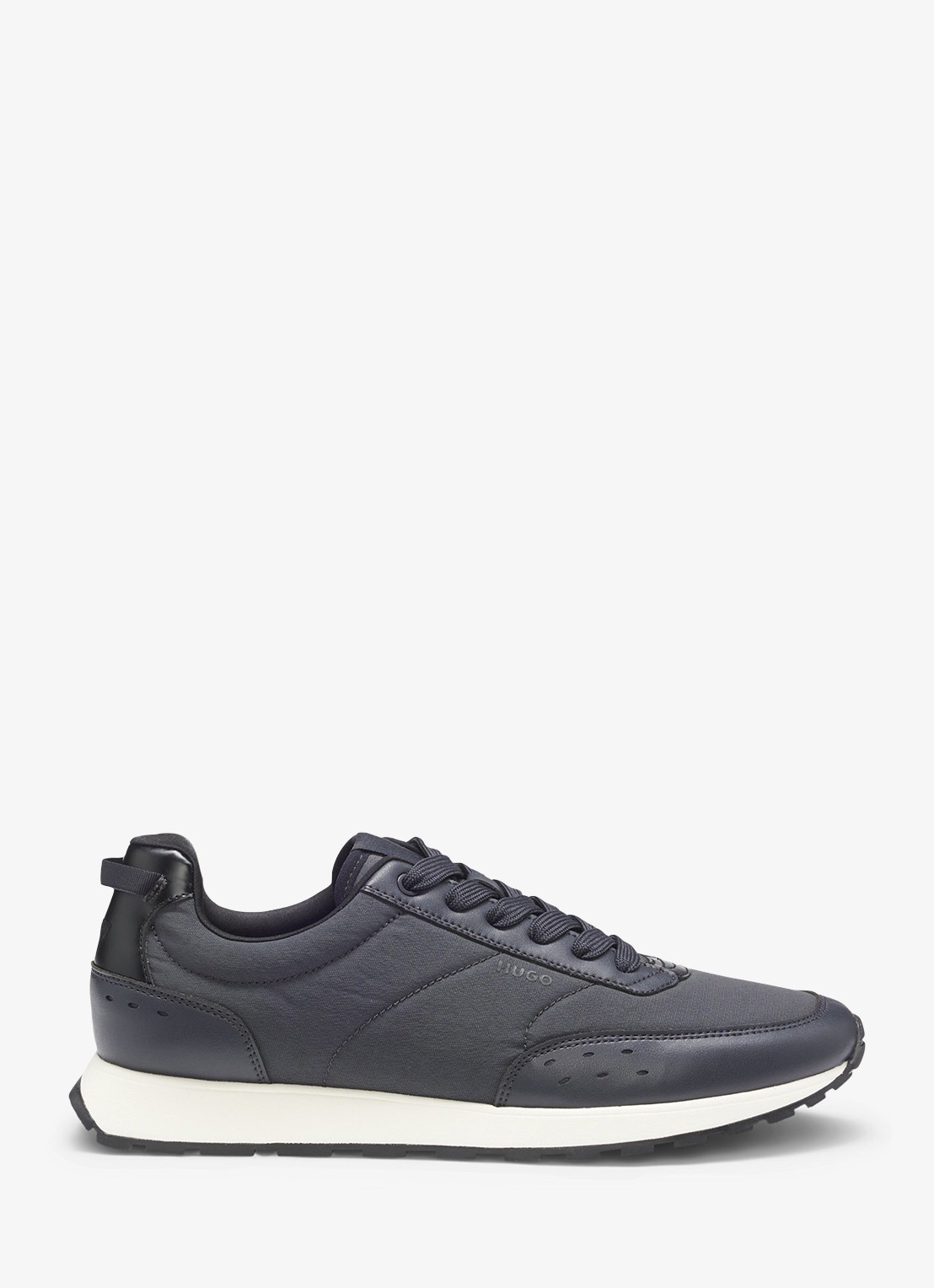 HUGO Sneaker met logo  - voorkant donkerblauw