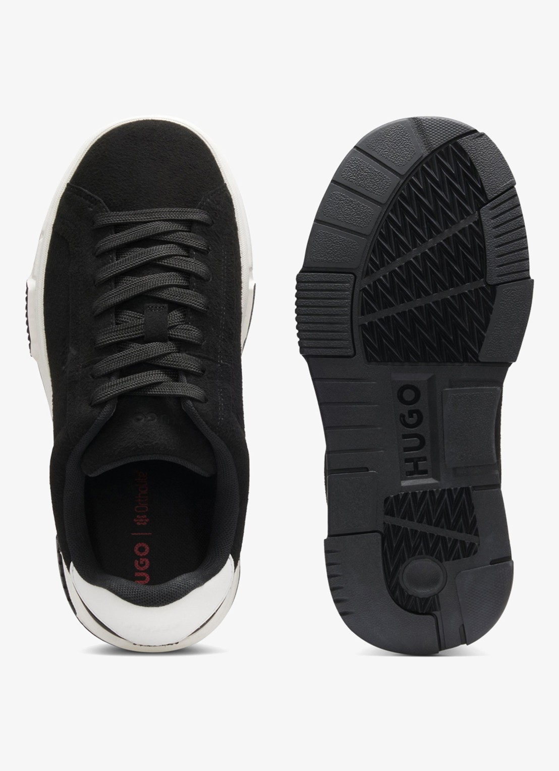 HUGO Sneaker met logo - achterkant 3 antraciet