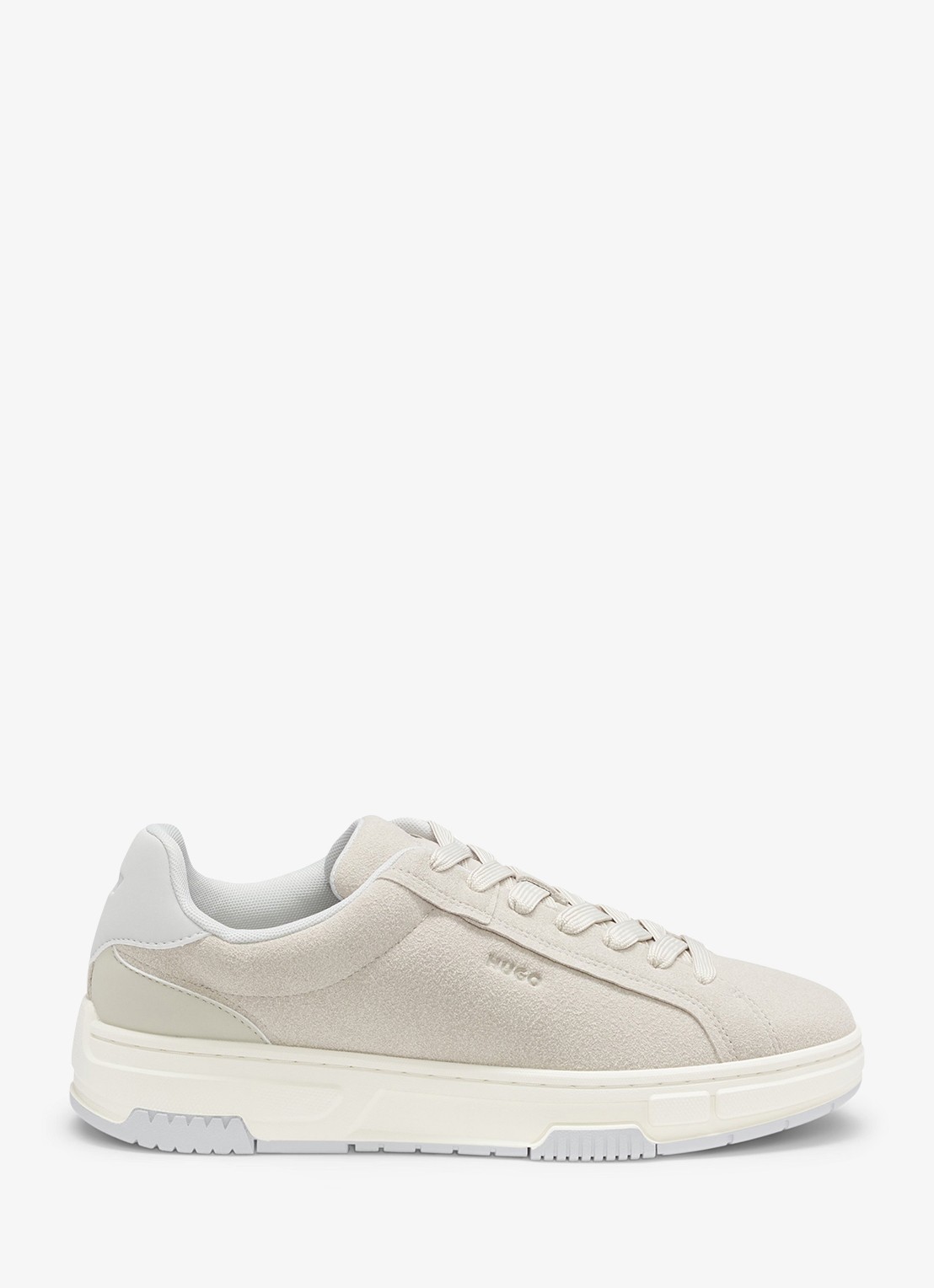 HUGO Sneaker met logo - voorkant 2 beige