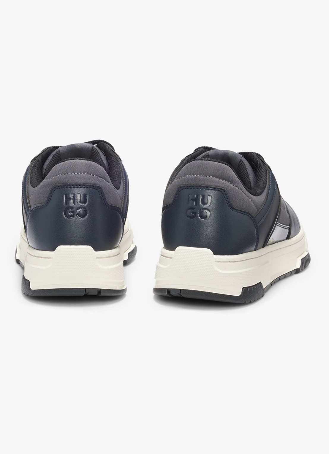 HUGO Sneaker met logo  - detail 4 donkerblauw