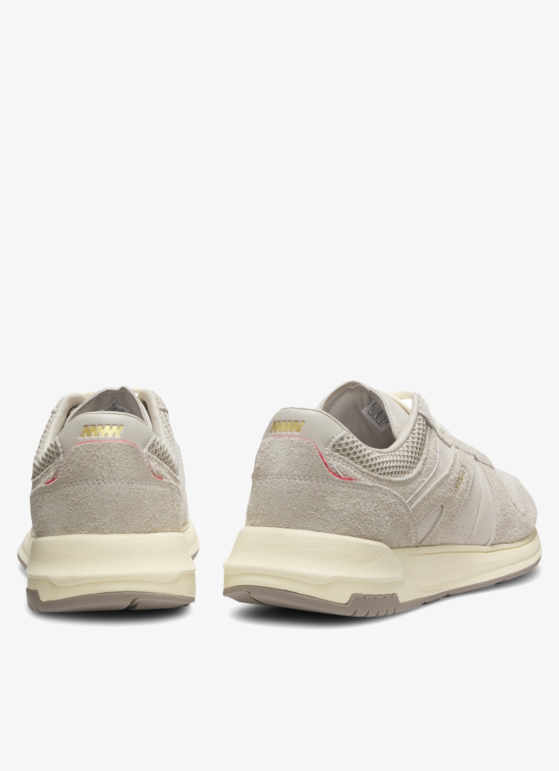 HUGO Sneaker met logo - achterkant beige