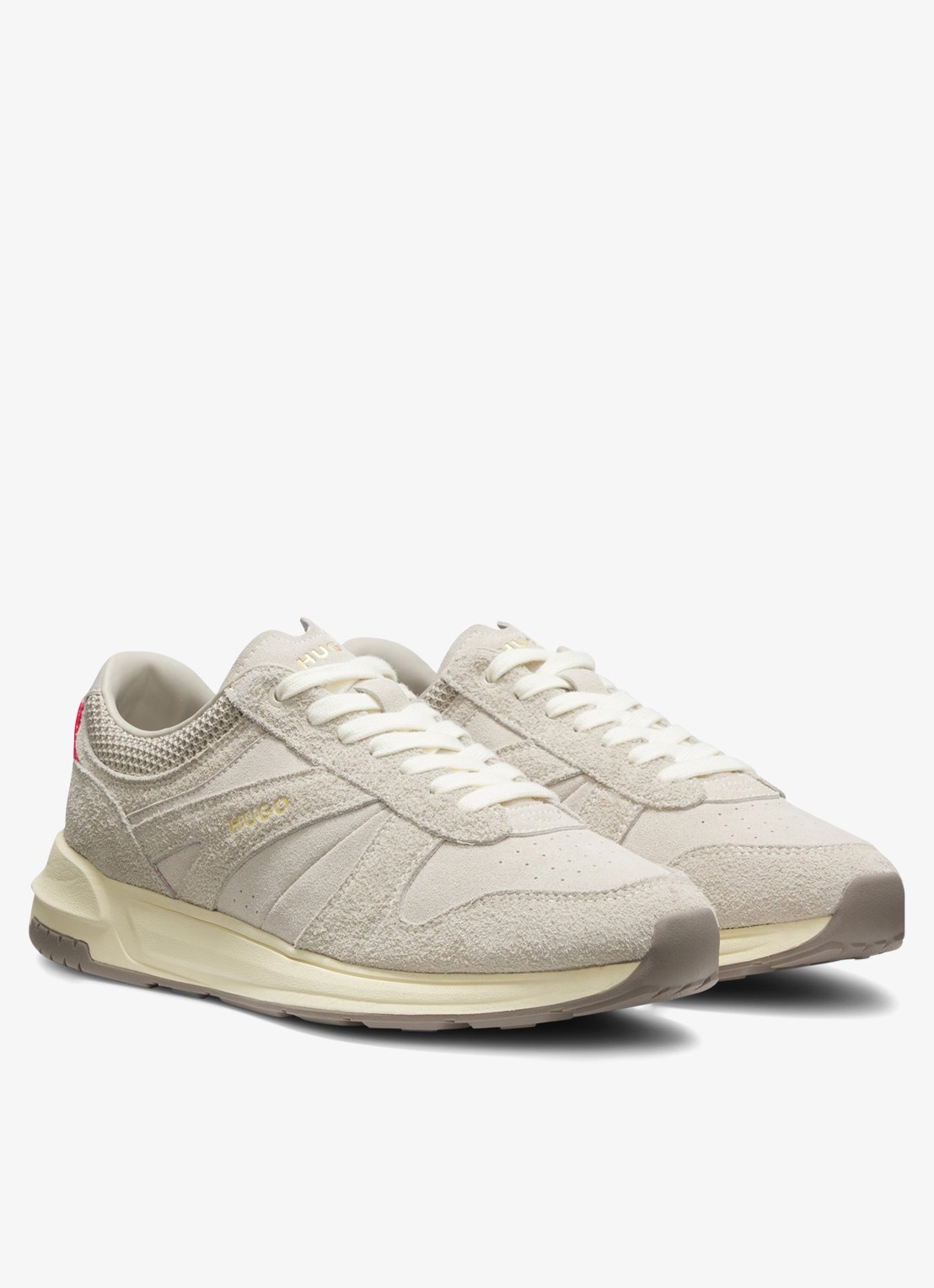 HUGO Sneaker met logo - detail 2 beige