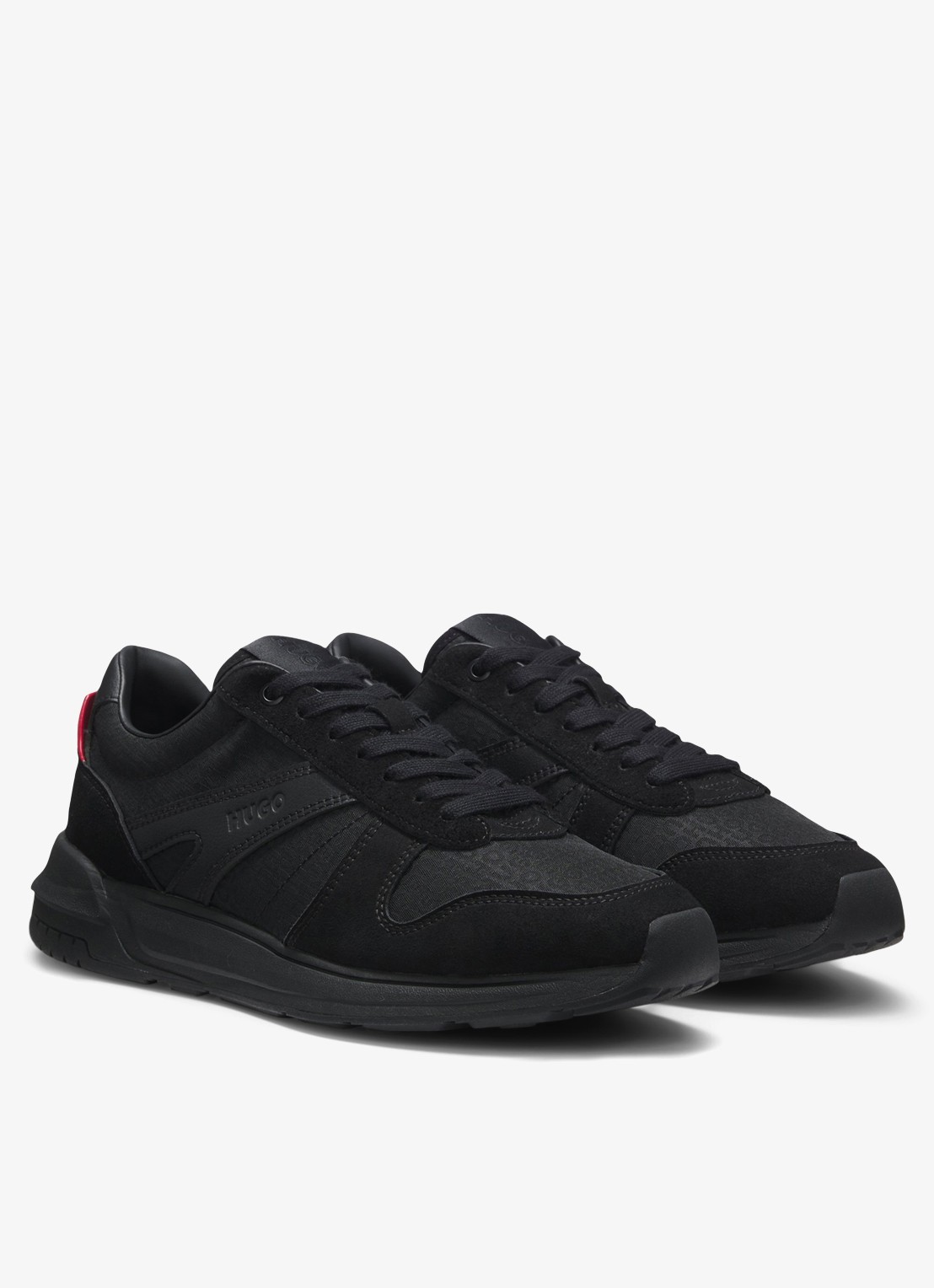 HUGO Sneaker met logo - detail 3 zwart