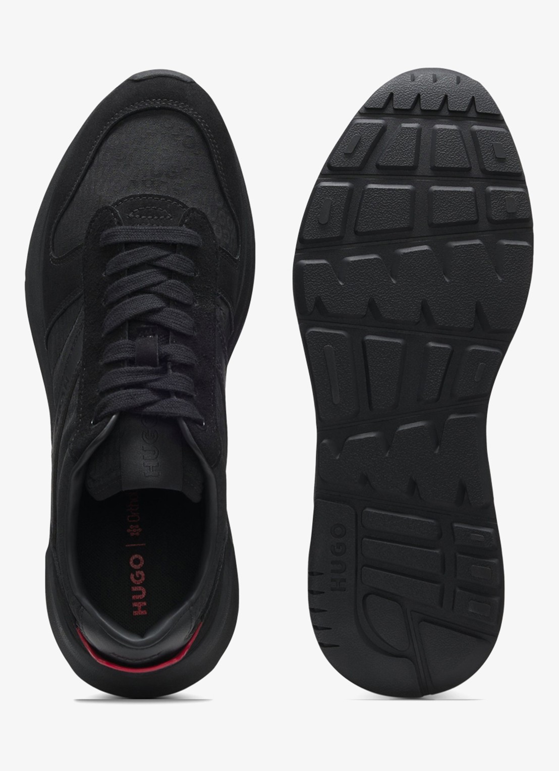 HUGO Sneaker met logo - detail 4 zwart