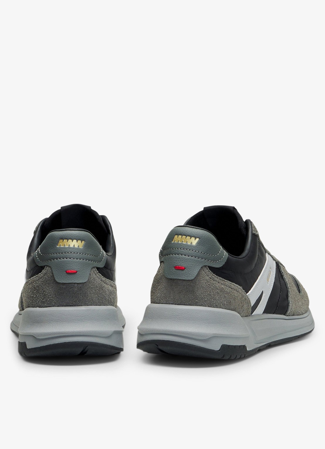 HUGO Sneaker met suède details - detail 4 open grey-061 / grijs