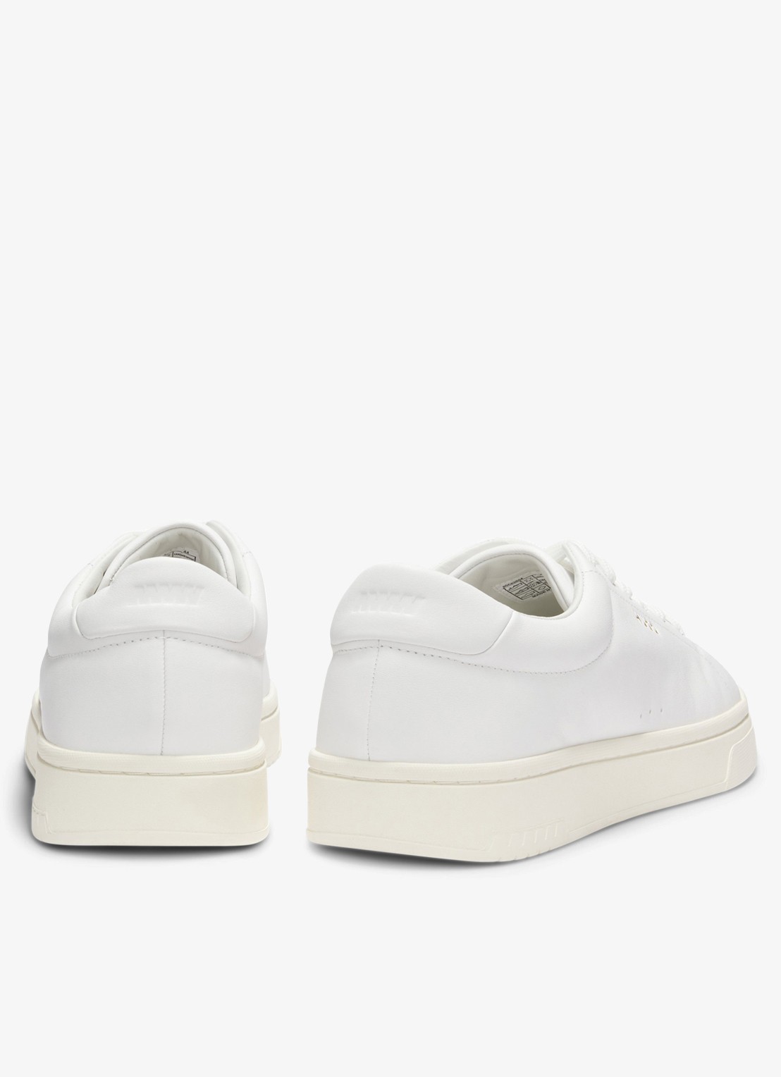 HUGO Sneaker van leer met logo - achterkant 3 wit