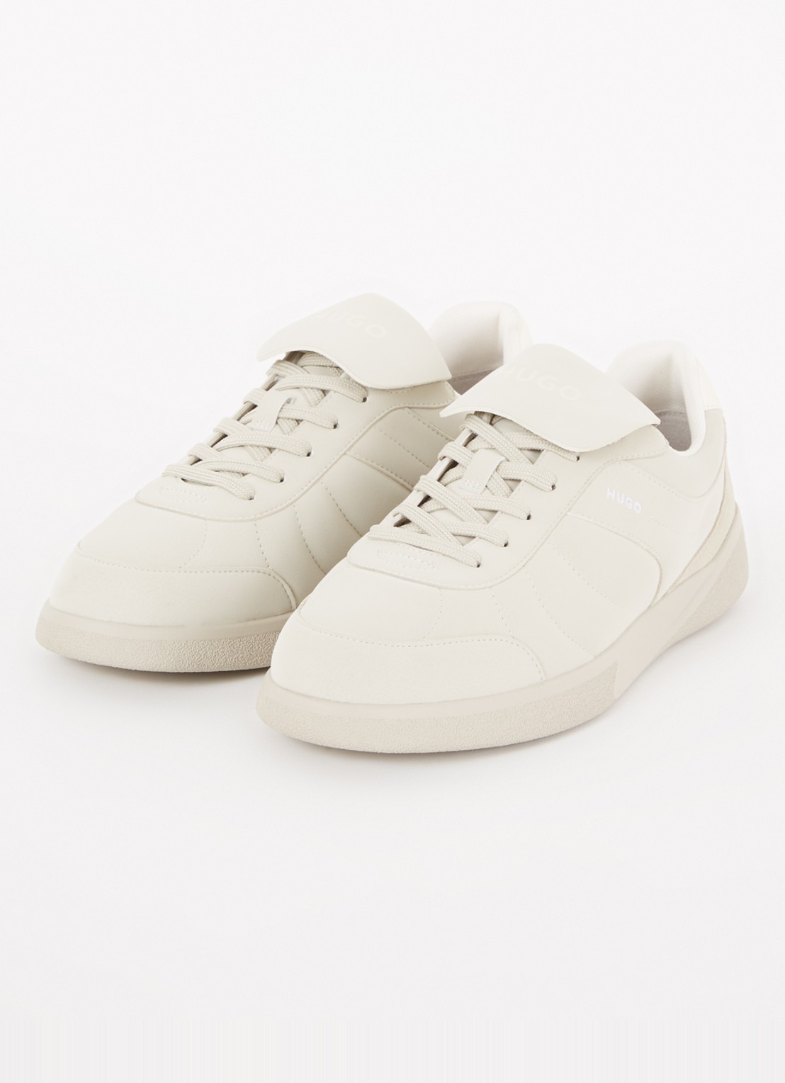 HUGO Sneaker van nubuck met logo - detail 2 beige