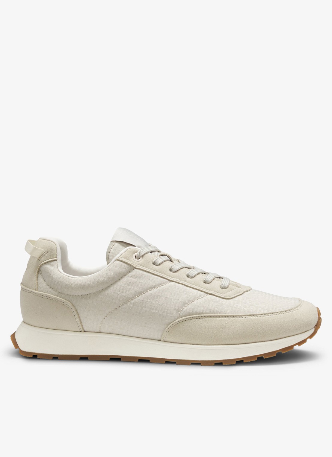 HUGO Sneakers met logoprint - voorkant light beige-271 / beige
