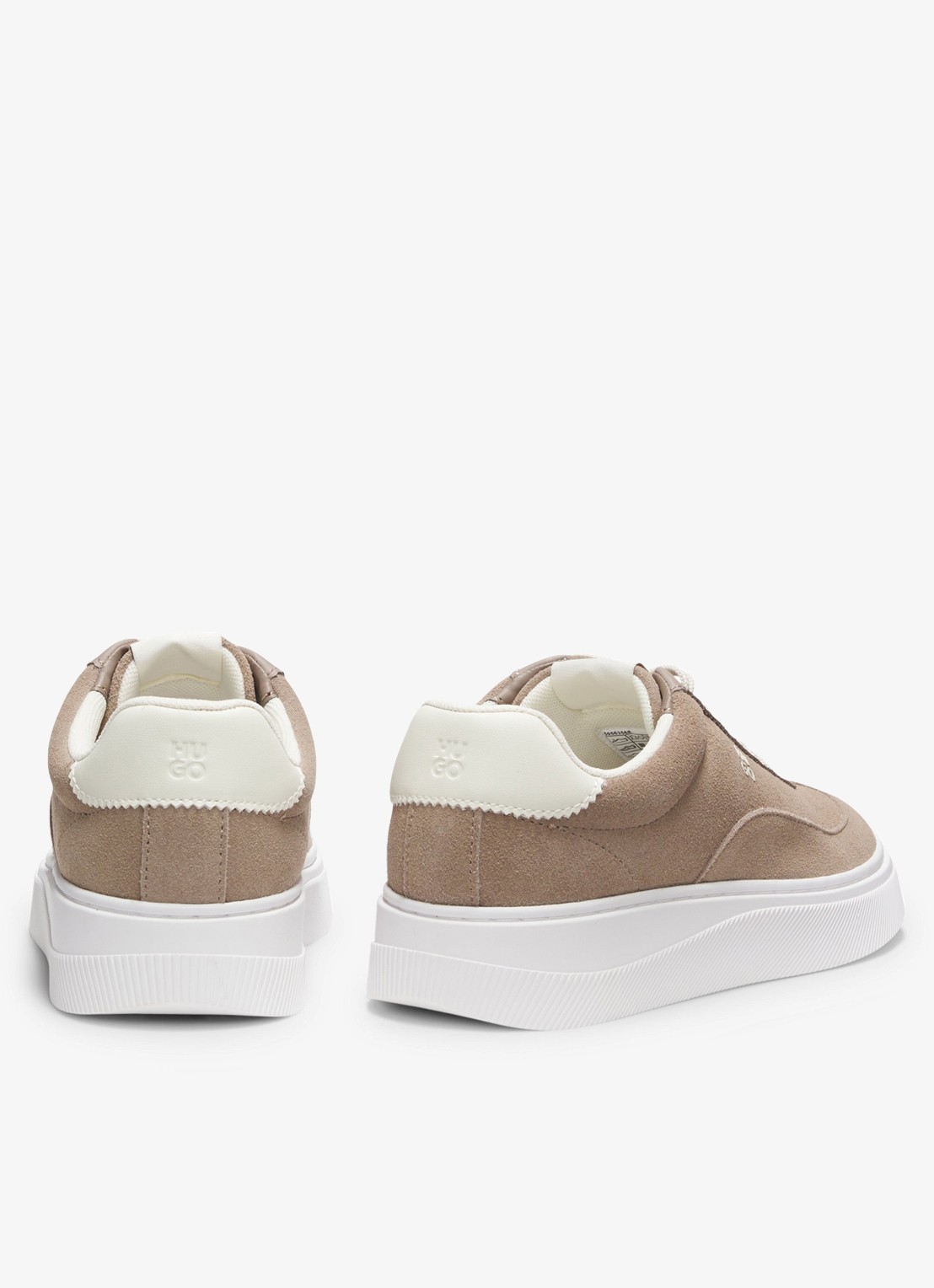 HUGO Sneakers van suède - detail 4 light/pastel brown-232 / bruin