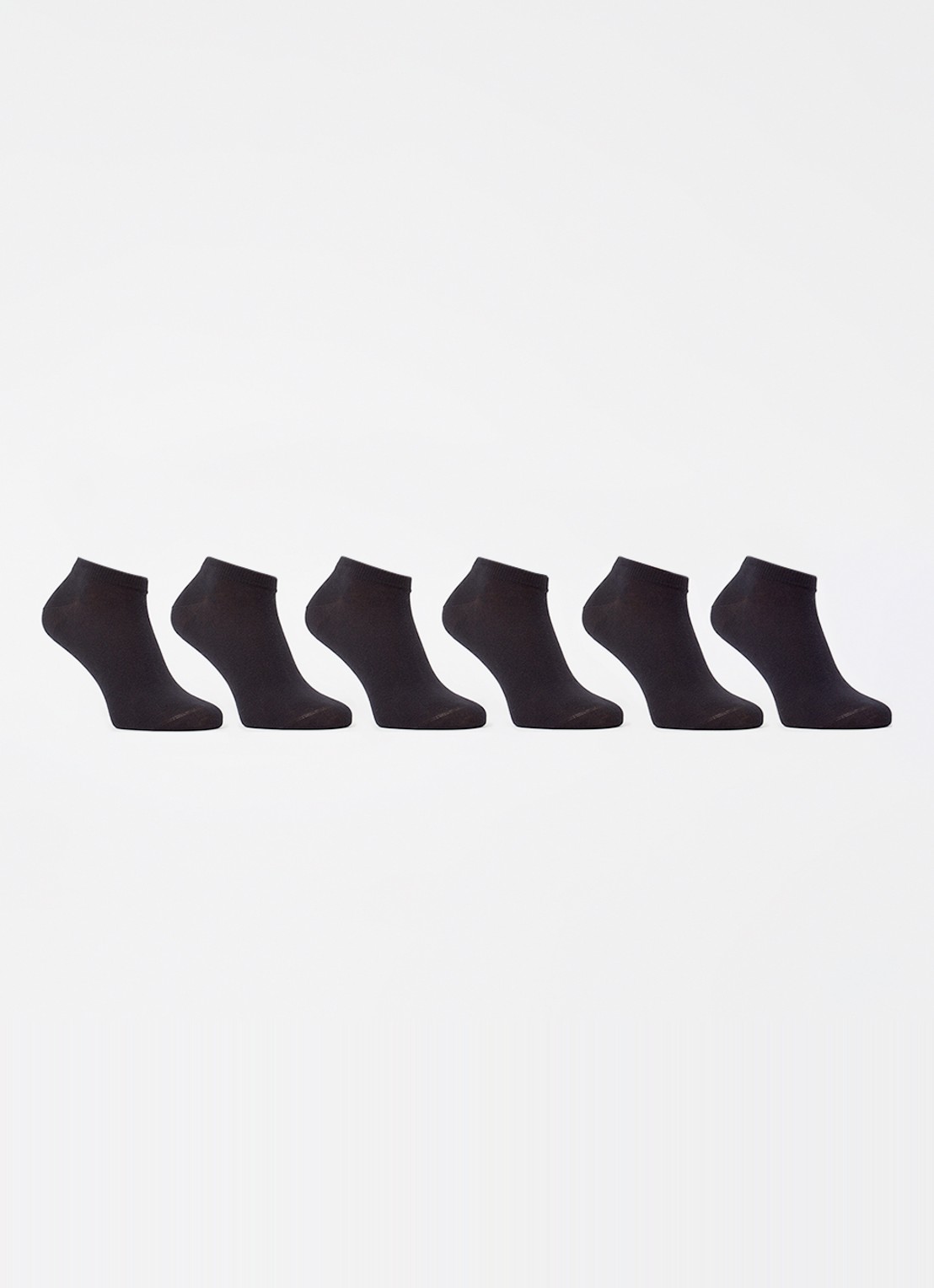 HUGO Sneakersokken met logo in 6-pack  - voorkant 2 black-001 / zwart
