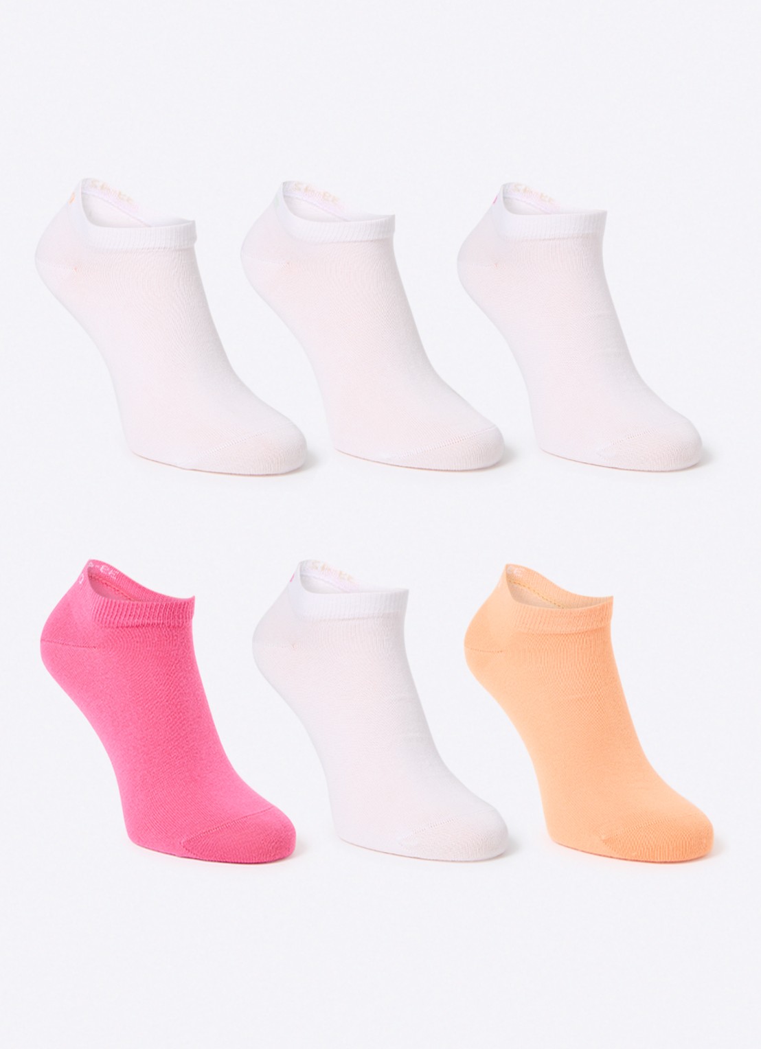HUGO Sneakersokken met logo in 6-pack  - voorkant roze