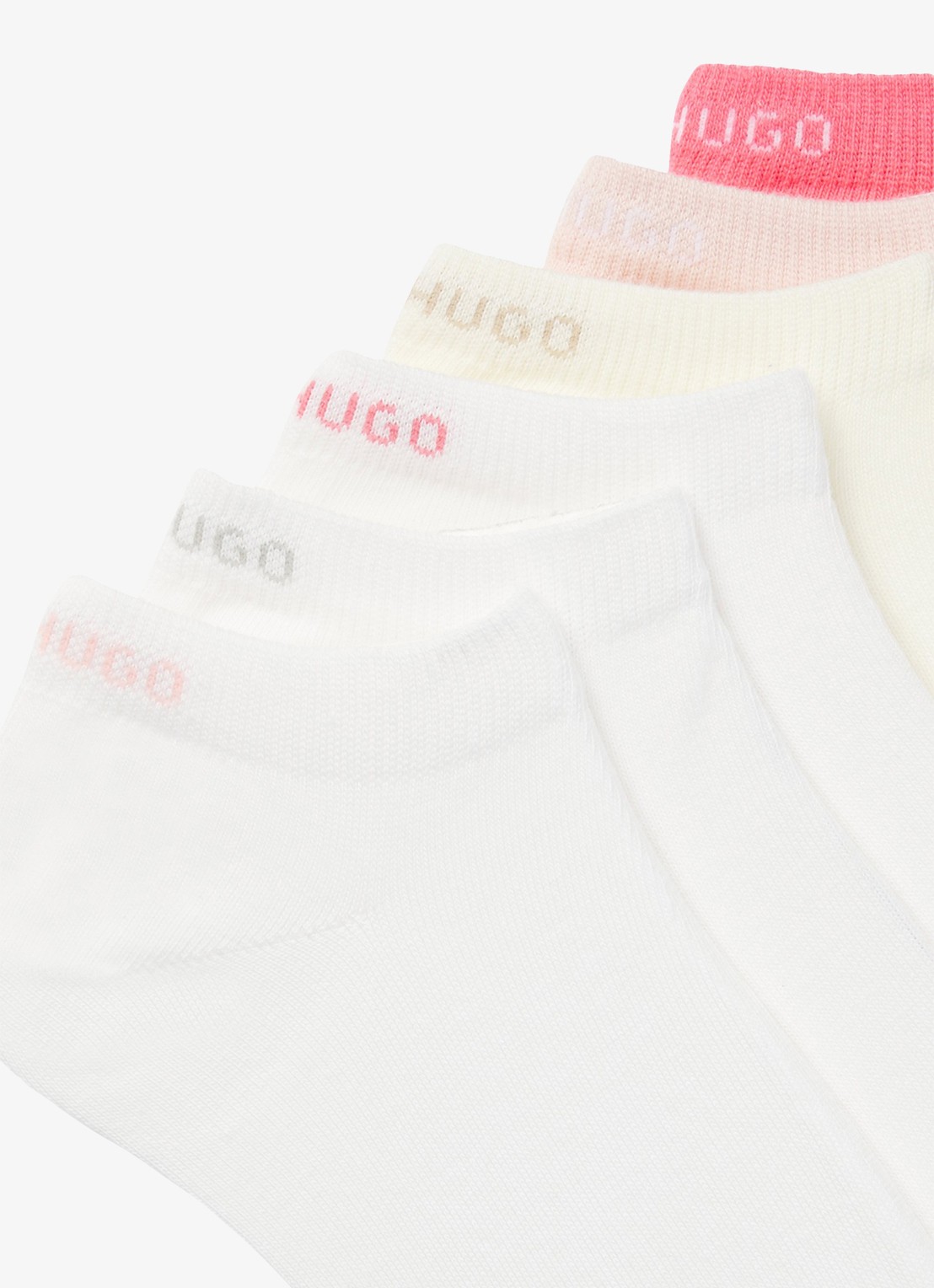 HUGO Sneakersokken met logo in 6-pack  - detail 3 lichtroze