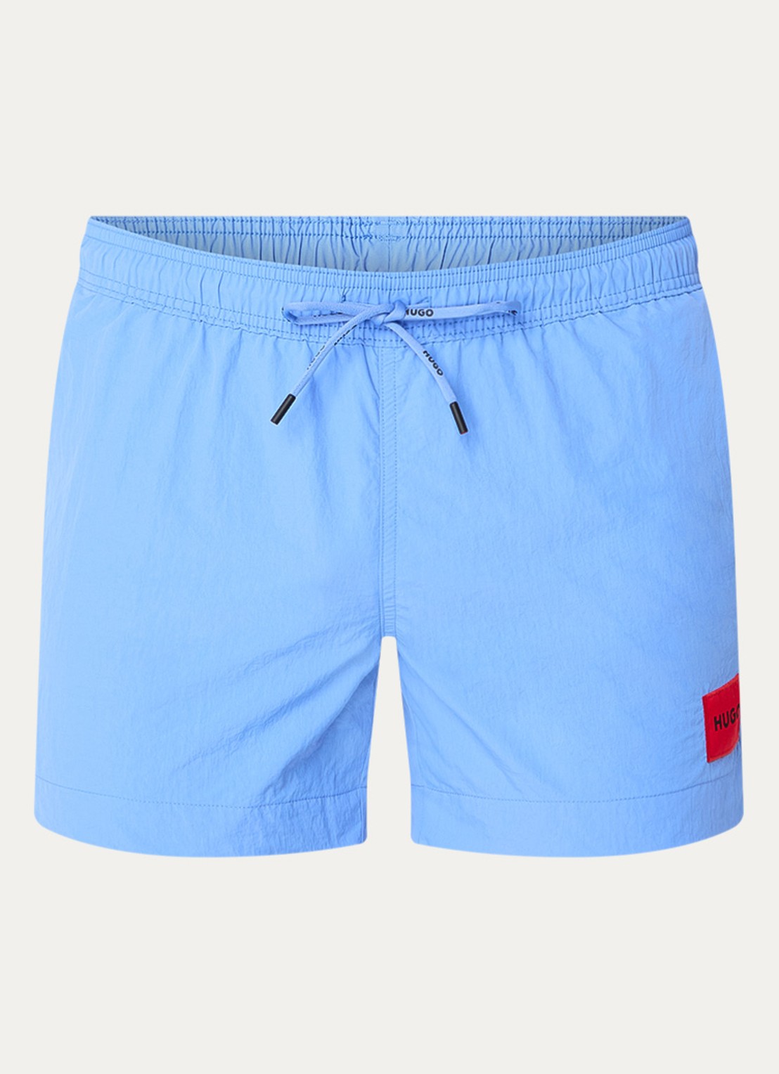 HUGO Sneldrogende zwemshorts met logolabel - voorkant light/pastel blue-450 / blauw