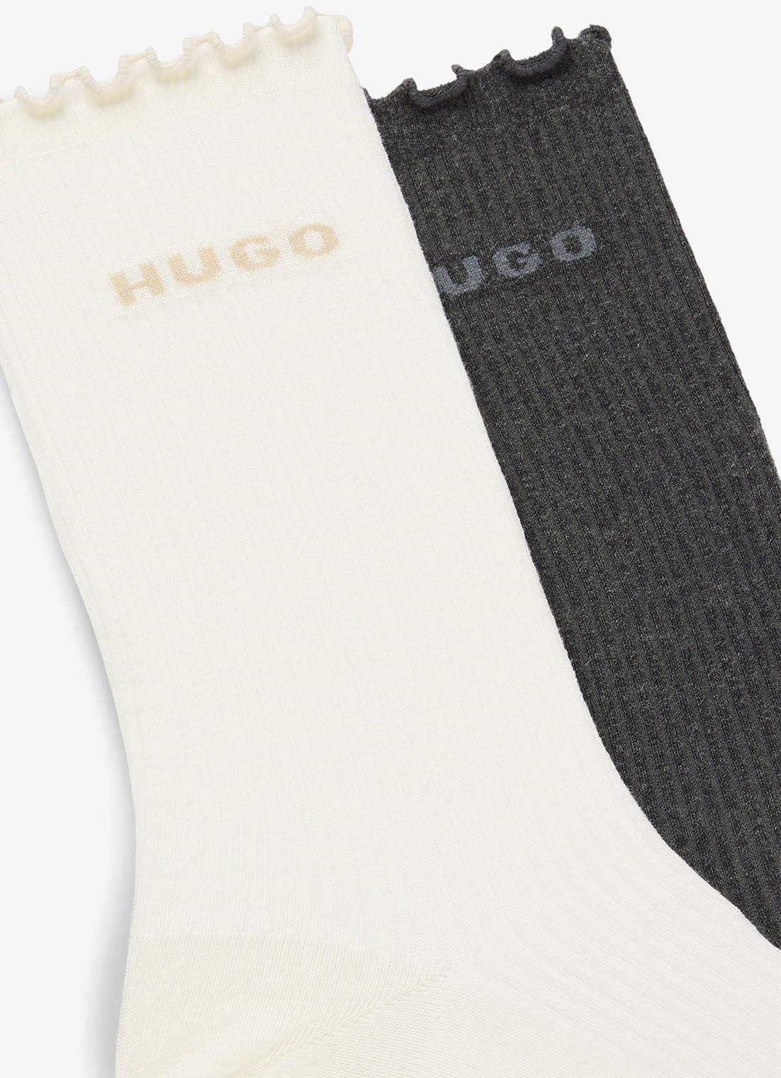 HUGO Sokken met logo in 2-pack - detail 2 donkergrijs