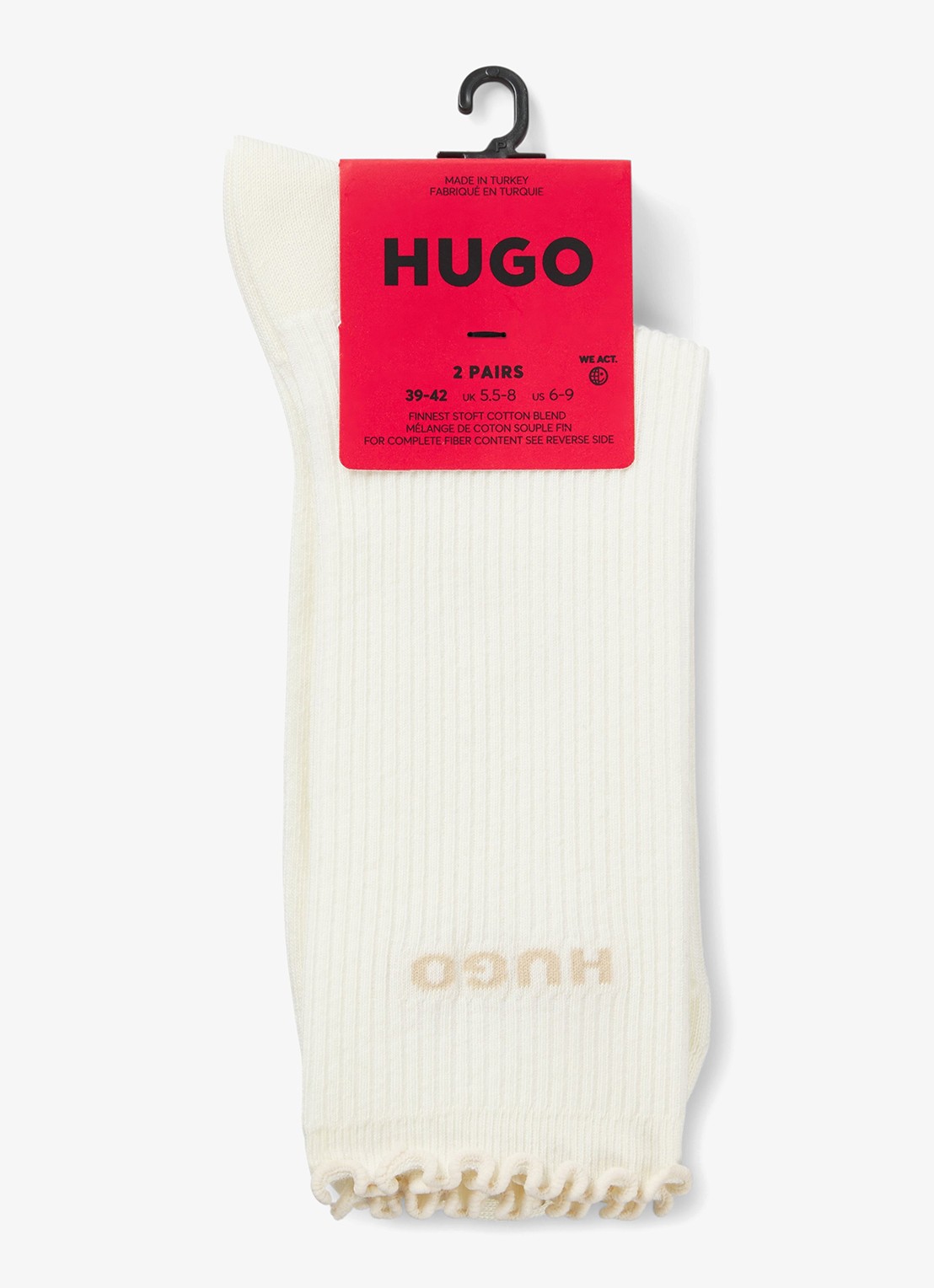 HUGO Sokken met logo in 2-pack - detail 3 donkergrijs