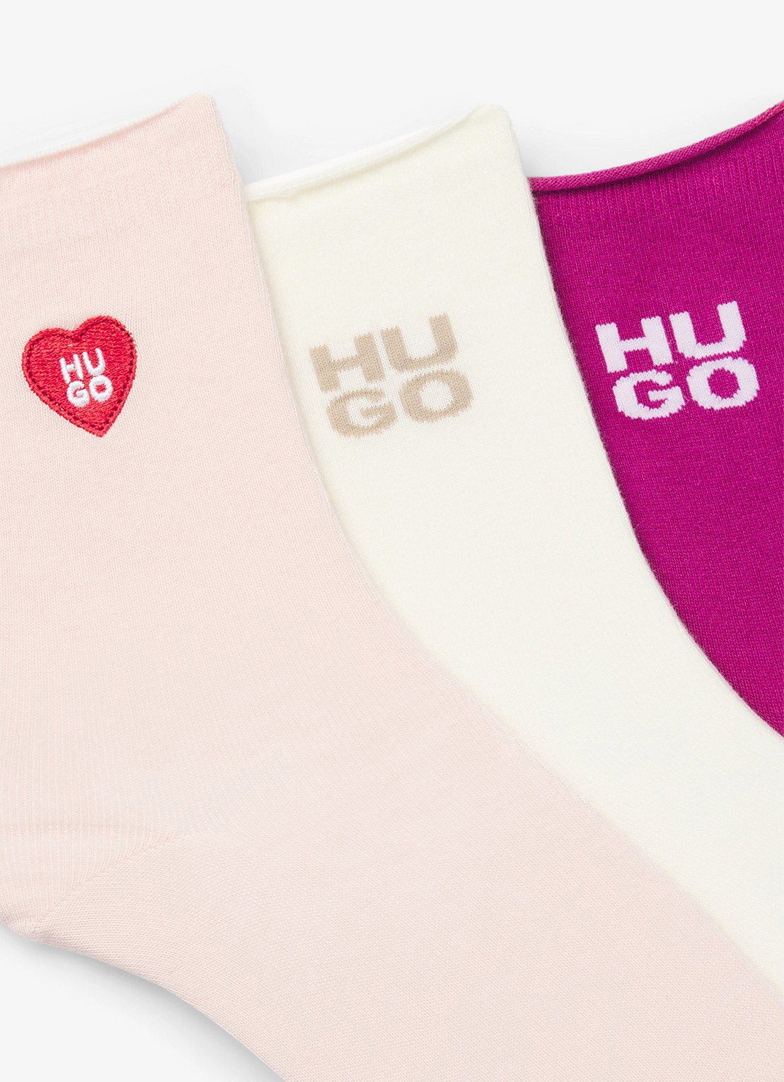 HUGO Sokken met logo in 3-pack - detail 2 roze