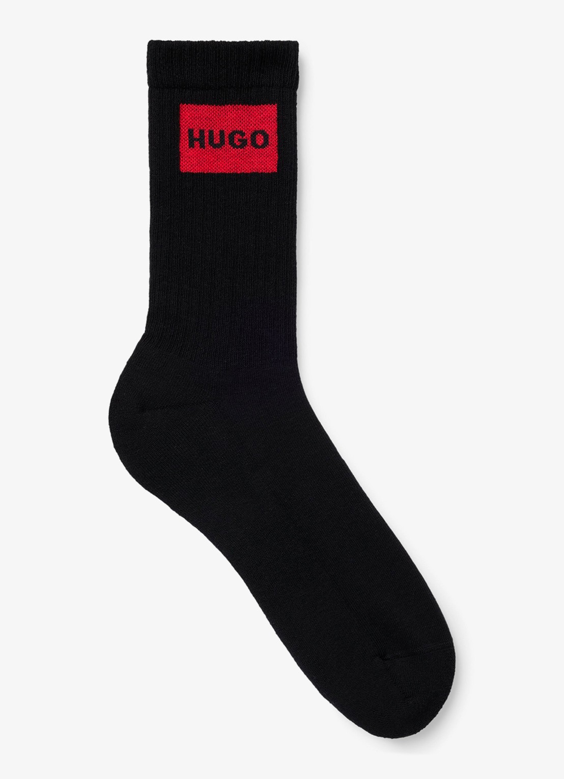HUGO Sportsokken met logo in 3-pack - voorkant 2 zwart