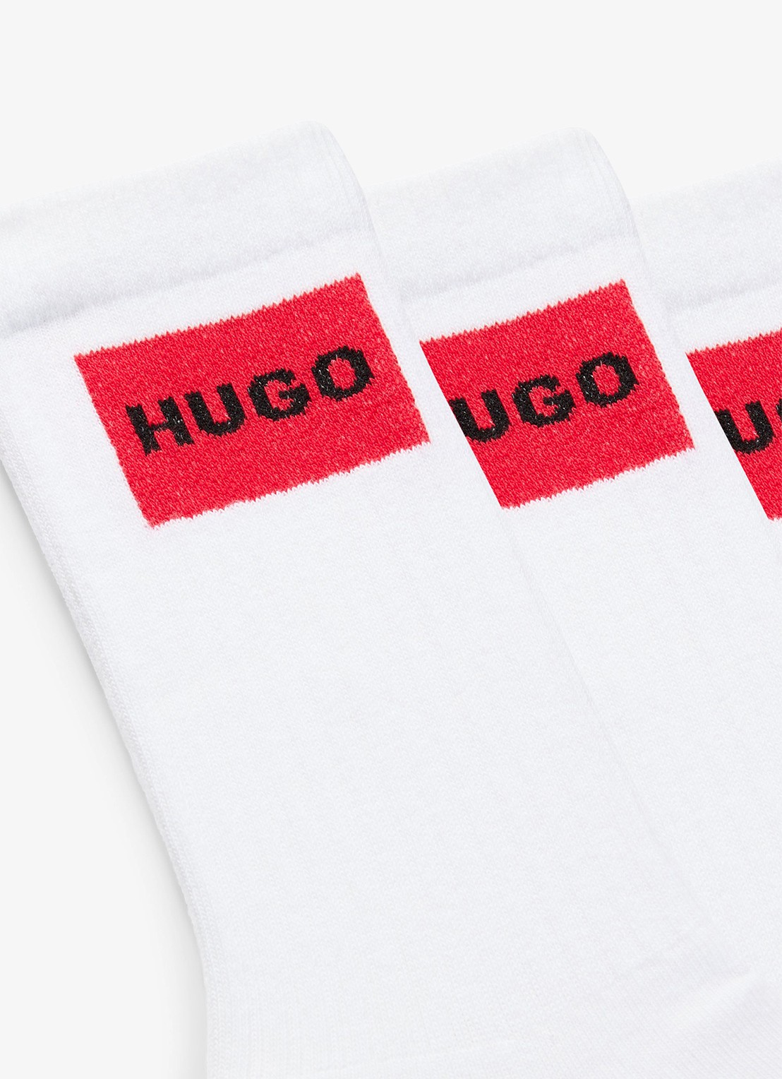 HUGO Sportsokken met logo in 3-pack - detail 3 wit